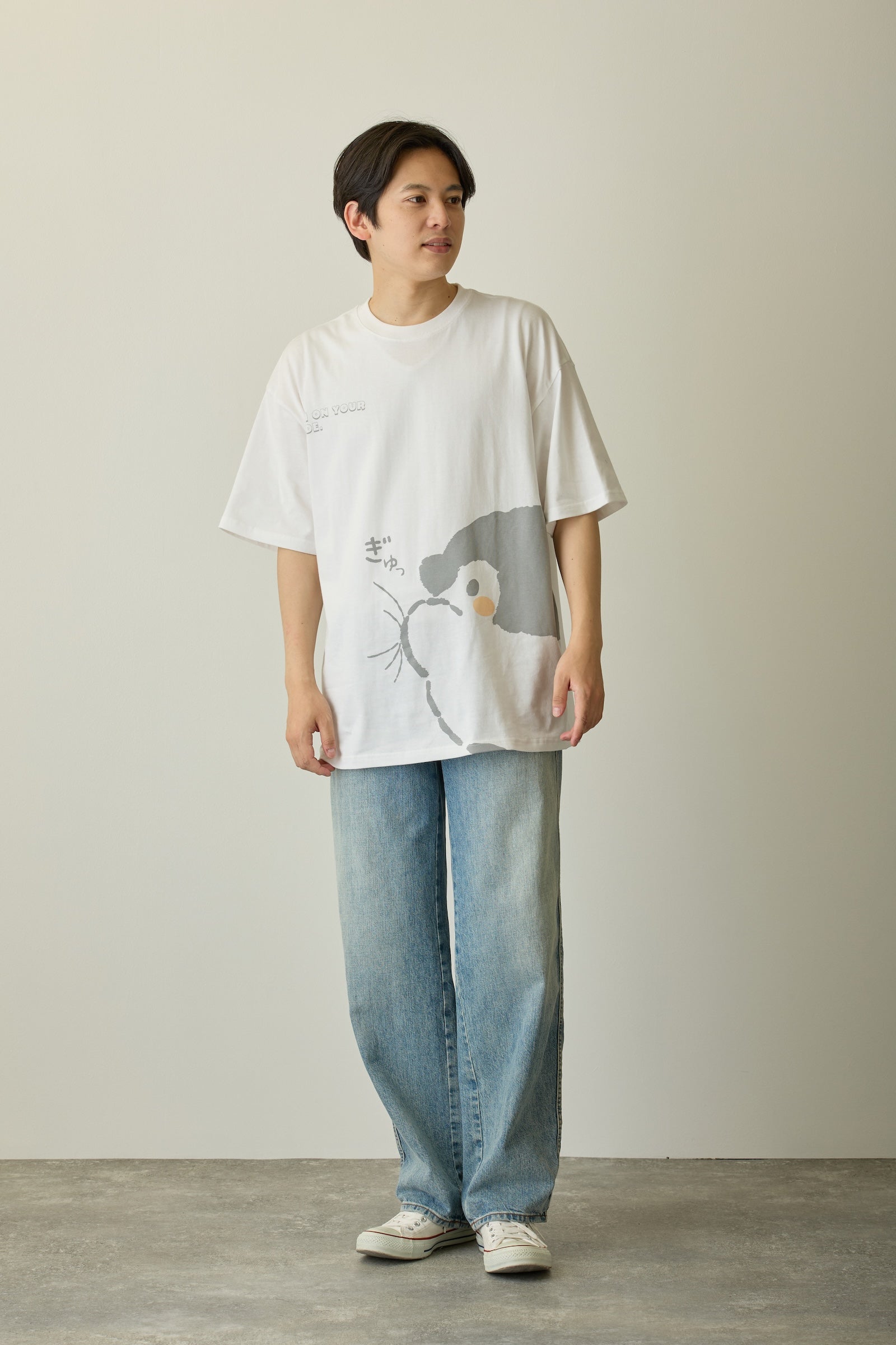 コウペンちゃん Tシャツ ぎゅっ ホワイト