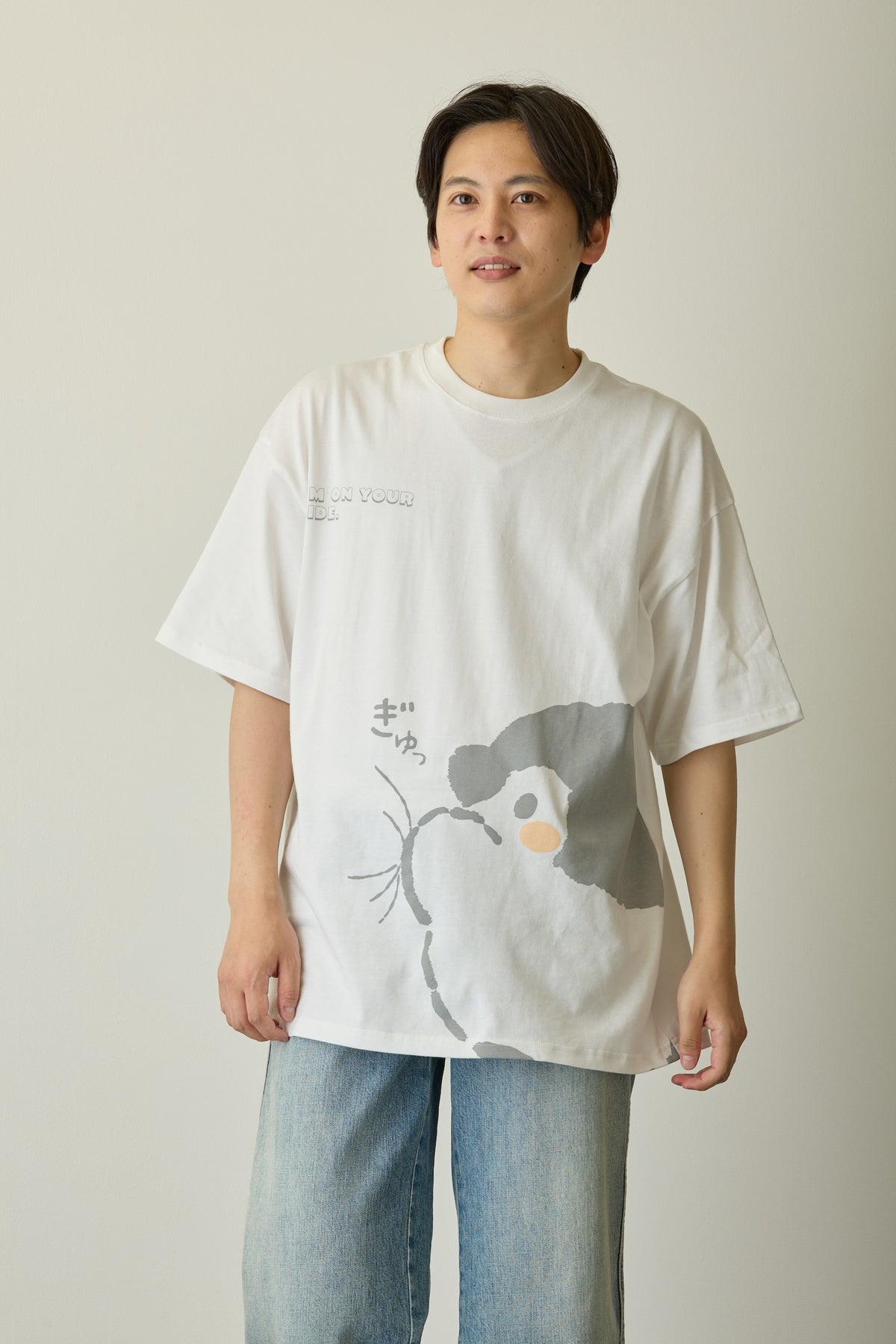 コウペンちゃん Tシャツ ぎゅっ ホワイト