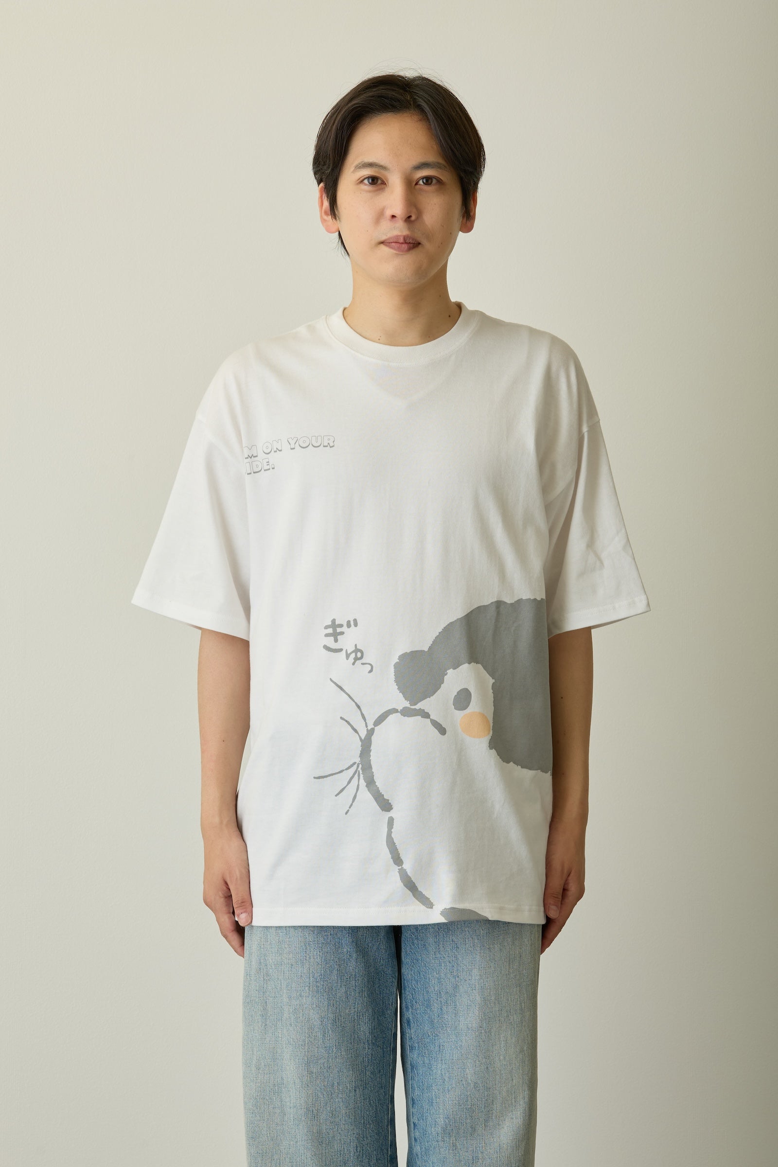 コウペンちゃん Tシャツ ぎゅっ ホワイト