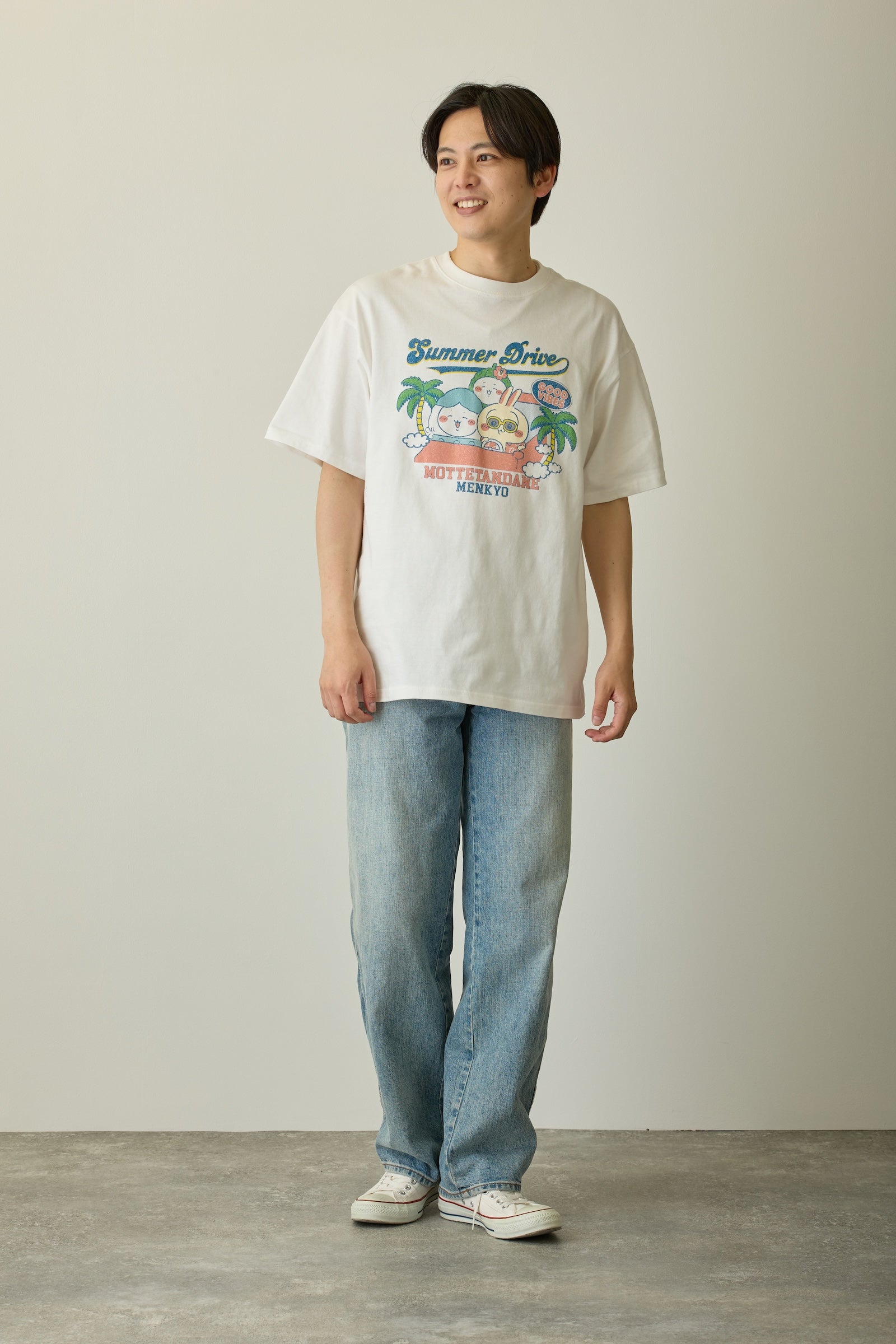 ちいかわ Tシャツ サマードライブ オフホワイト