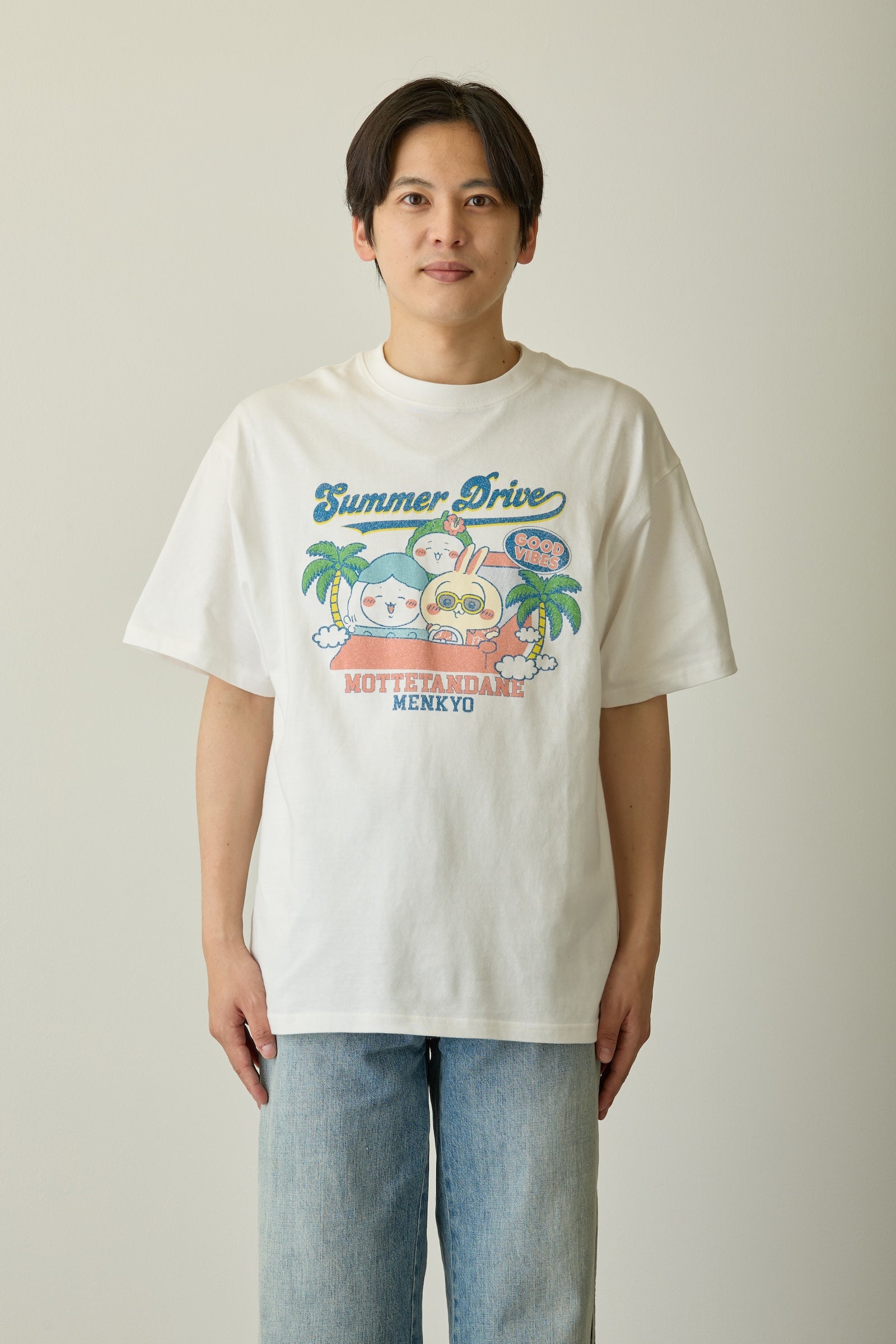 ちいかわ Tシャツ サマードライブ オフホワイト
