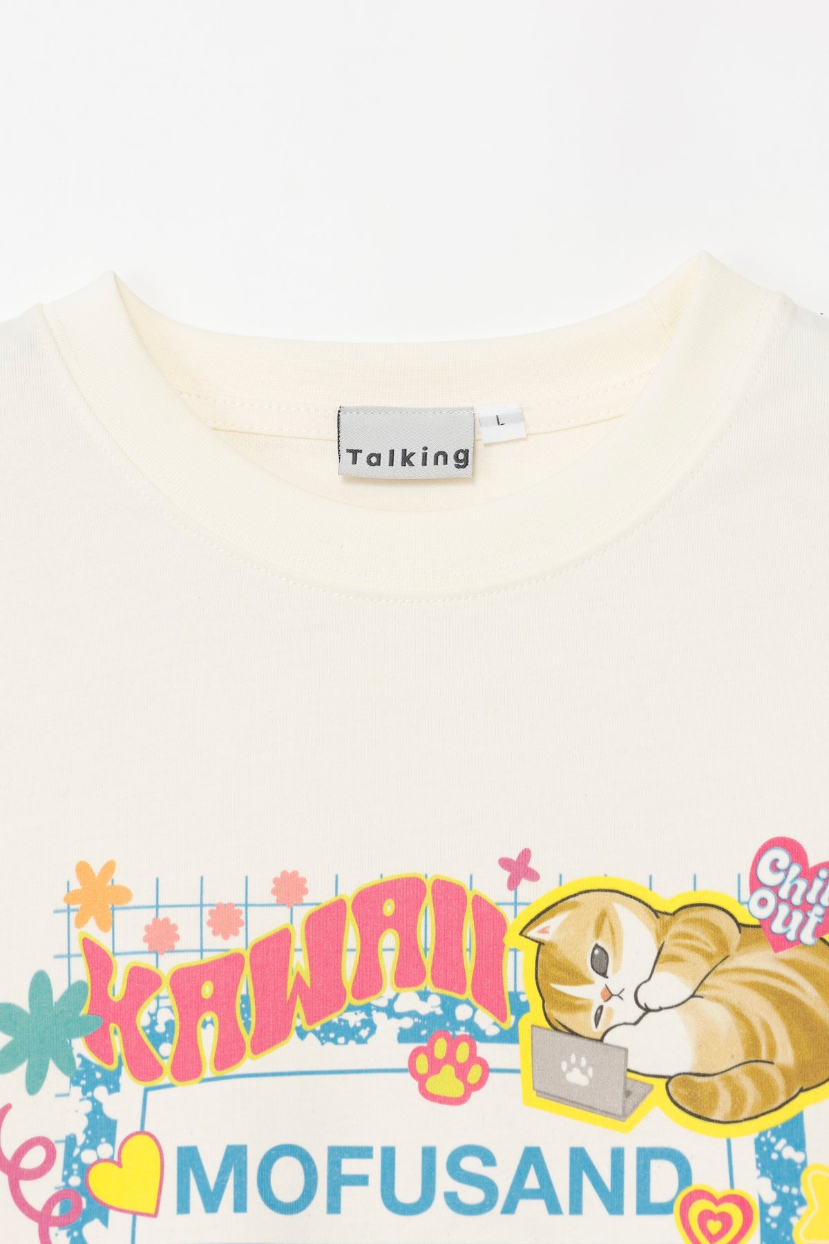 mofusand Tシャツ THE CAT DAY ARCHIVES ホワイト