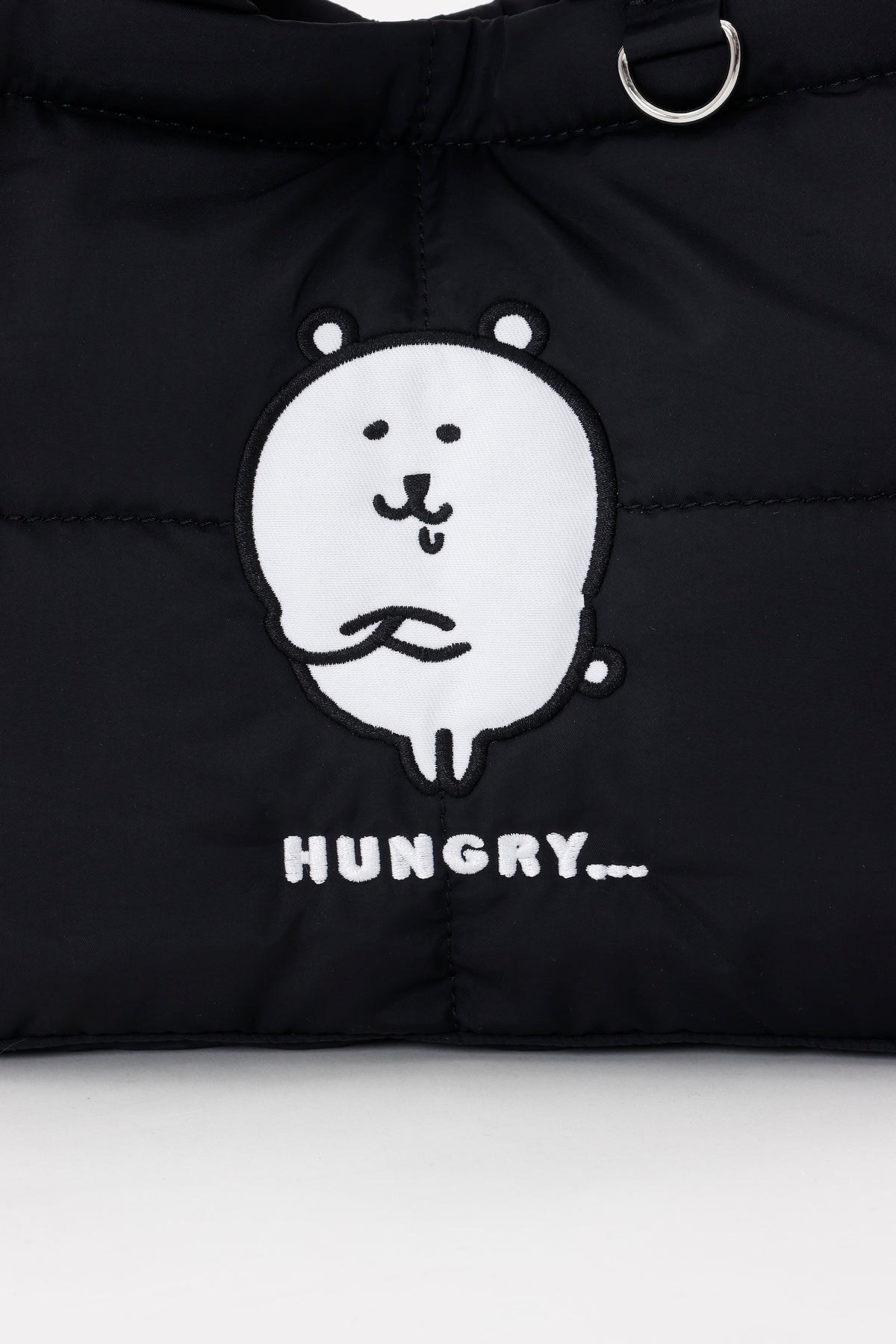 ナガノキャラクターズ パフィーショルダーバッグ HUNGRY ブラック ONE