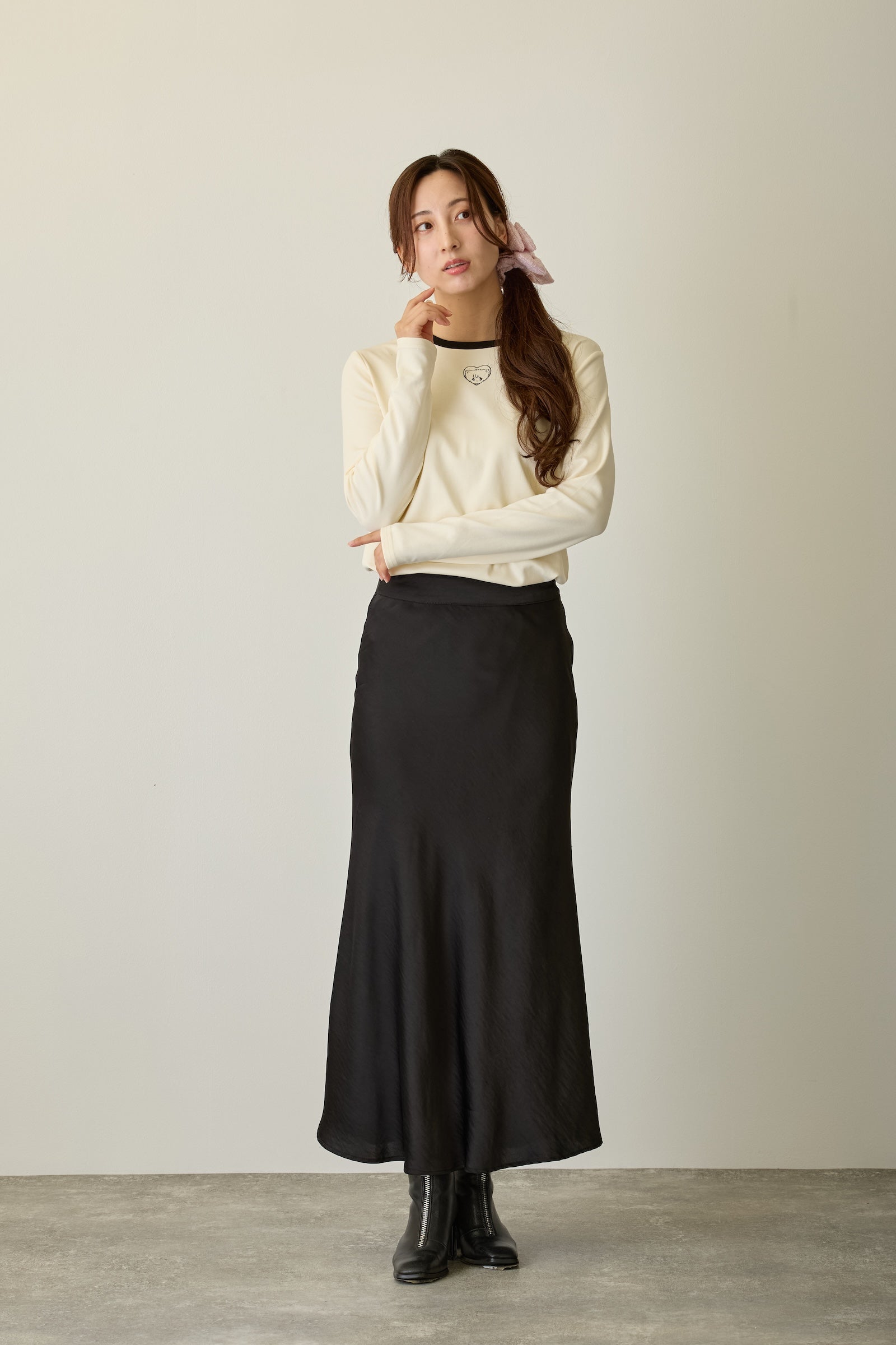 Lil ala mode 長袖Tシャツ ムース ホワイト FREE