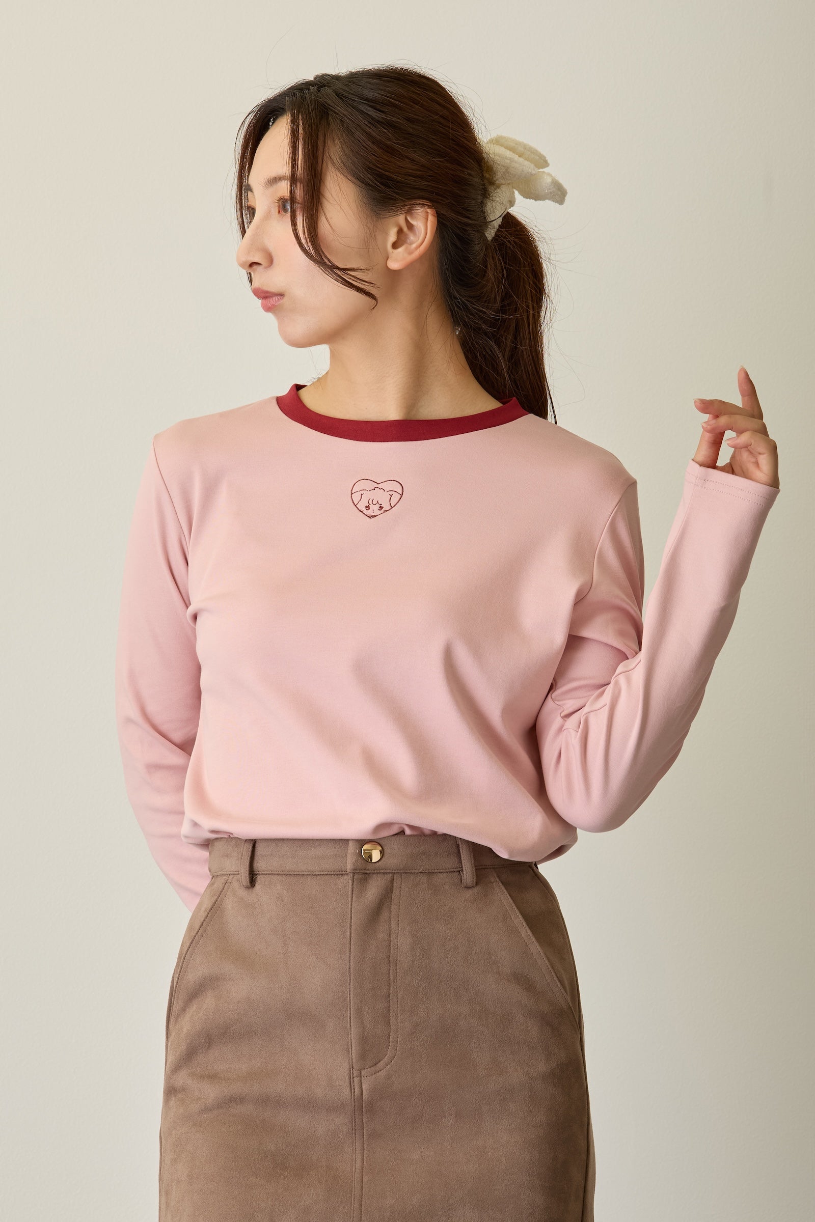 Lil ala mode 長袖Tシャツ キャミー ピンク FREE