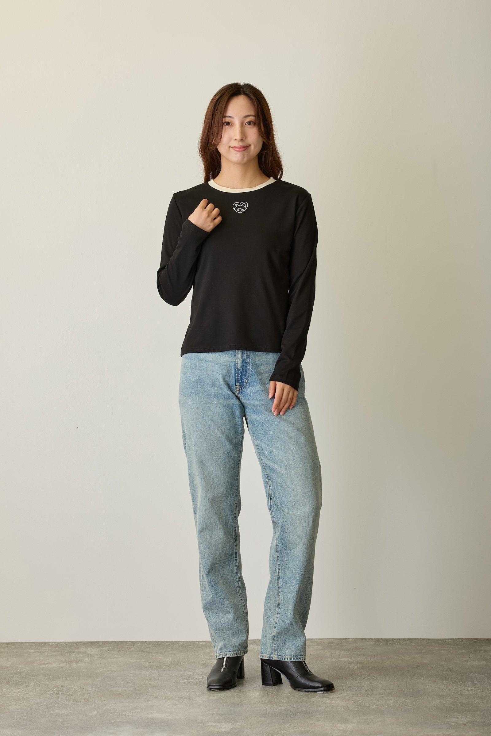 Lil ala mode 長袖Tシャツ クール ブラック FREE