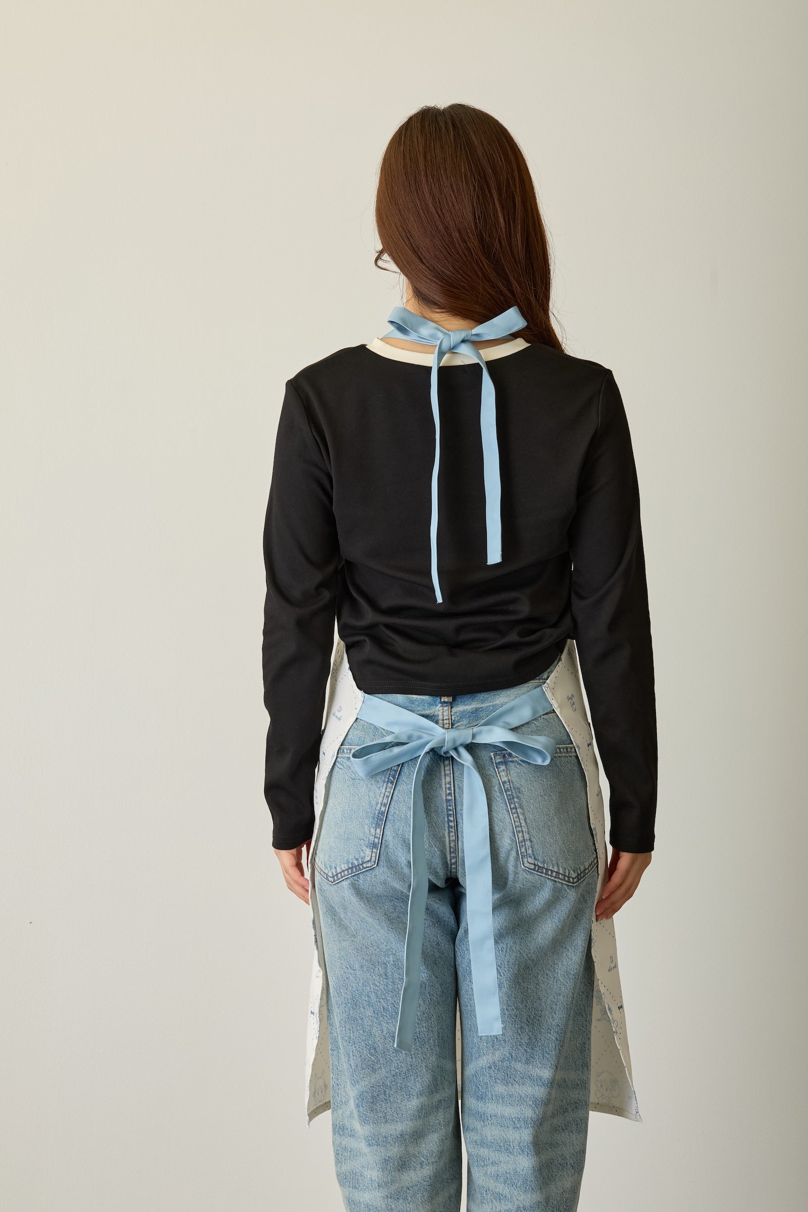 Lil ala mode エプロン Mint Ribbon ミント FREE