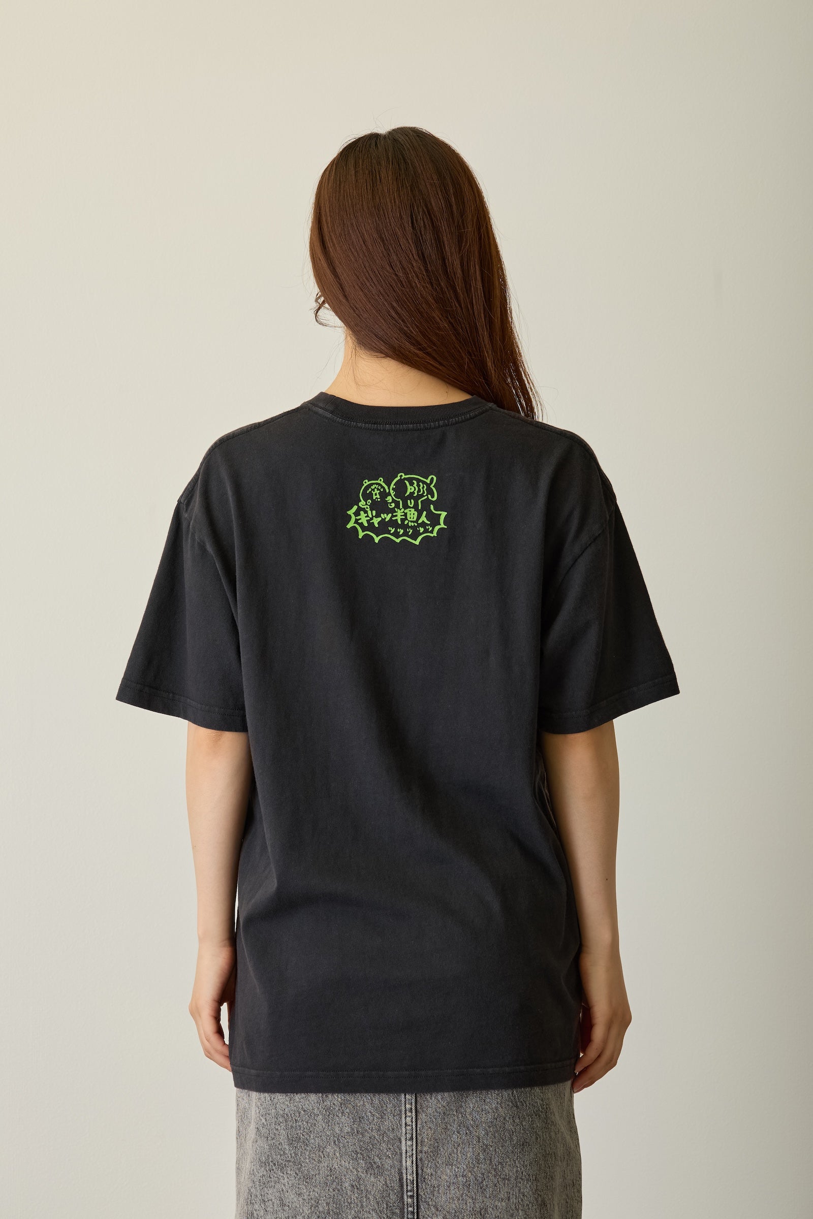 【先行販売】ナガノキャラクターズ 発泡プリントTシャツ 咽び泣く ブラック