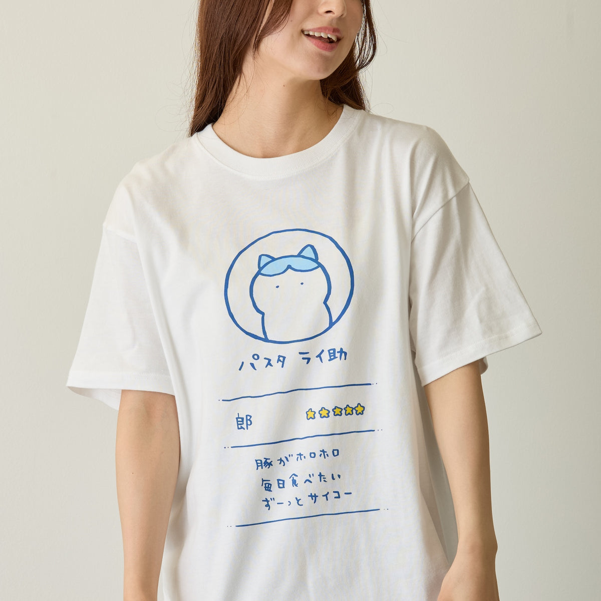 追加生産予約】ちいかわ Tシャツ パスタライ助 ホワイト