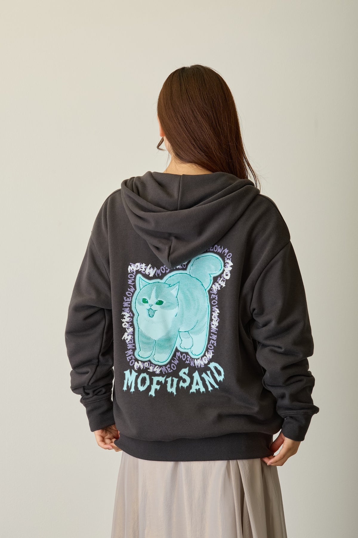 mofusand ジップパーカー MEOWING CATS スミクロ
