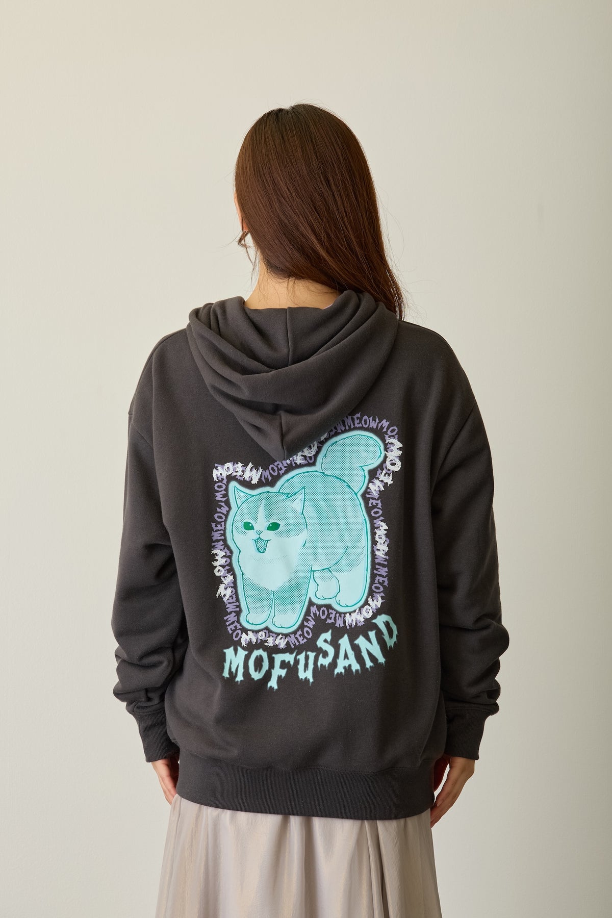 mofusand ジップパーカー MEOWING CATS スミクロ
