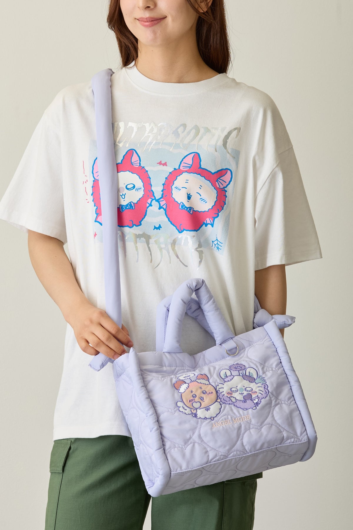 ちいかわ パフィーショルダーバッグ エンジェルモード パープル ONE