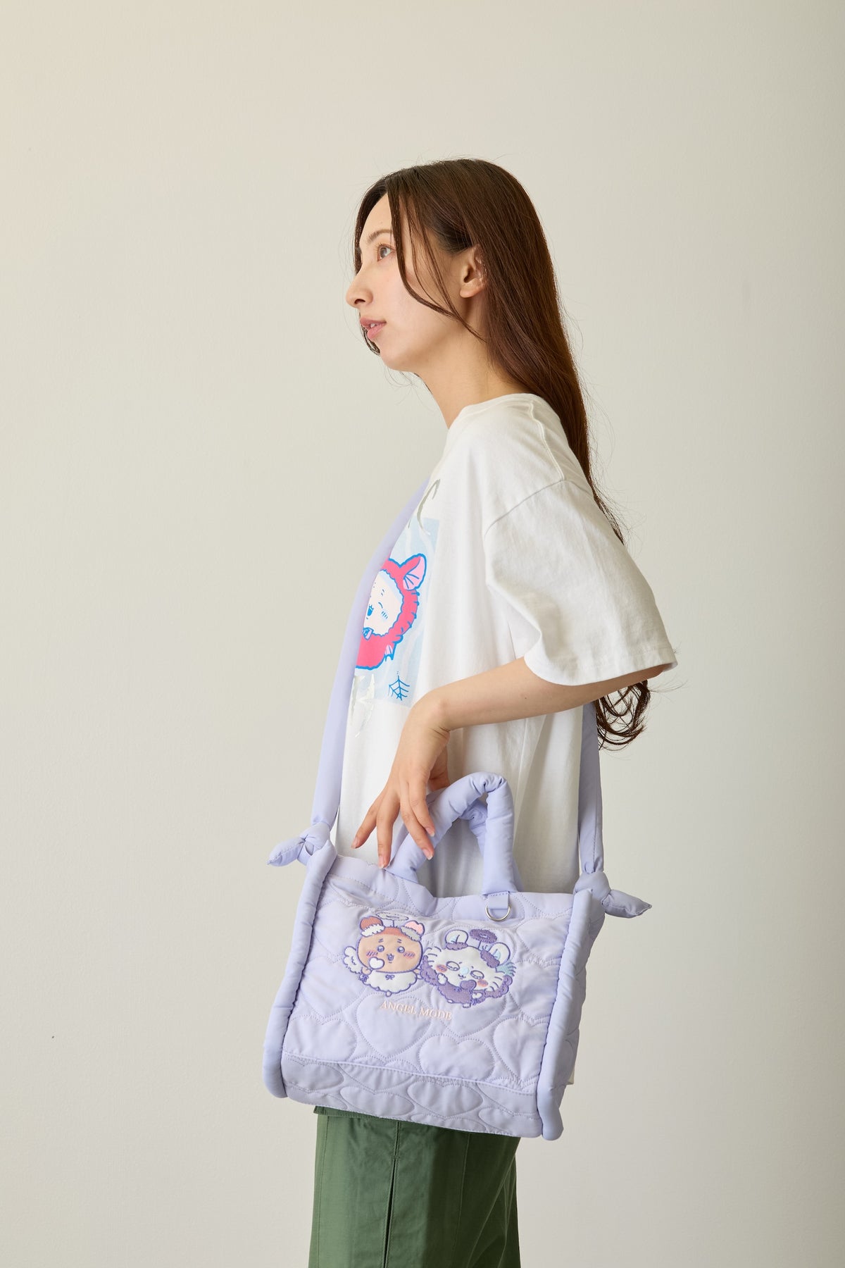 ちいかわ パフィーショルダーバッグ エンジェルモード パープル ONE
