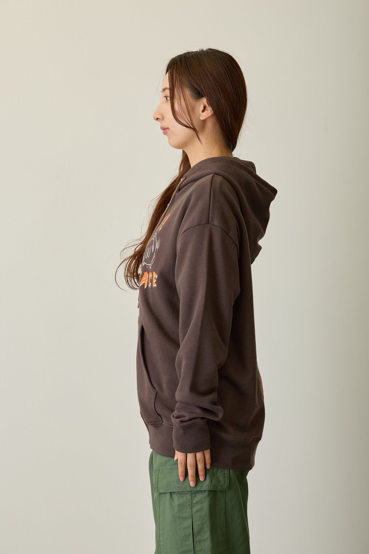 ちいかわ ジップパーカー ホラーシリーズ(トリオ) ブラウン
