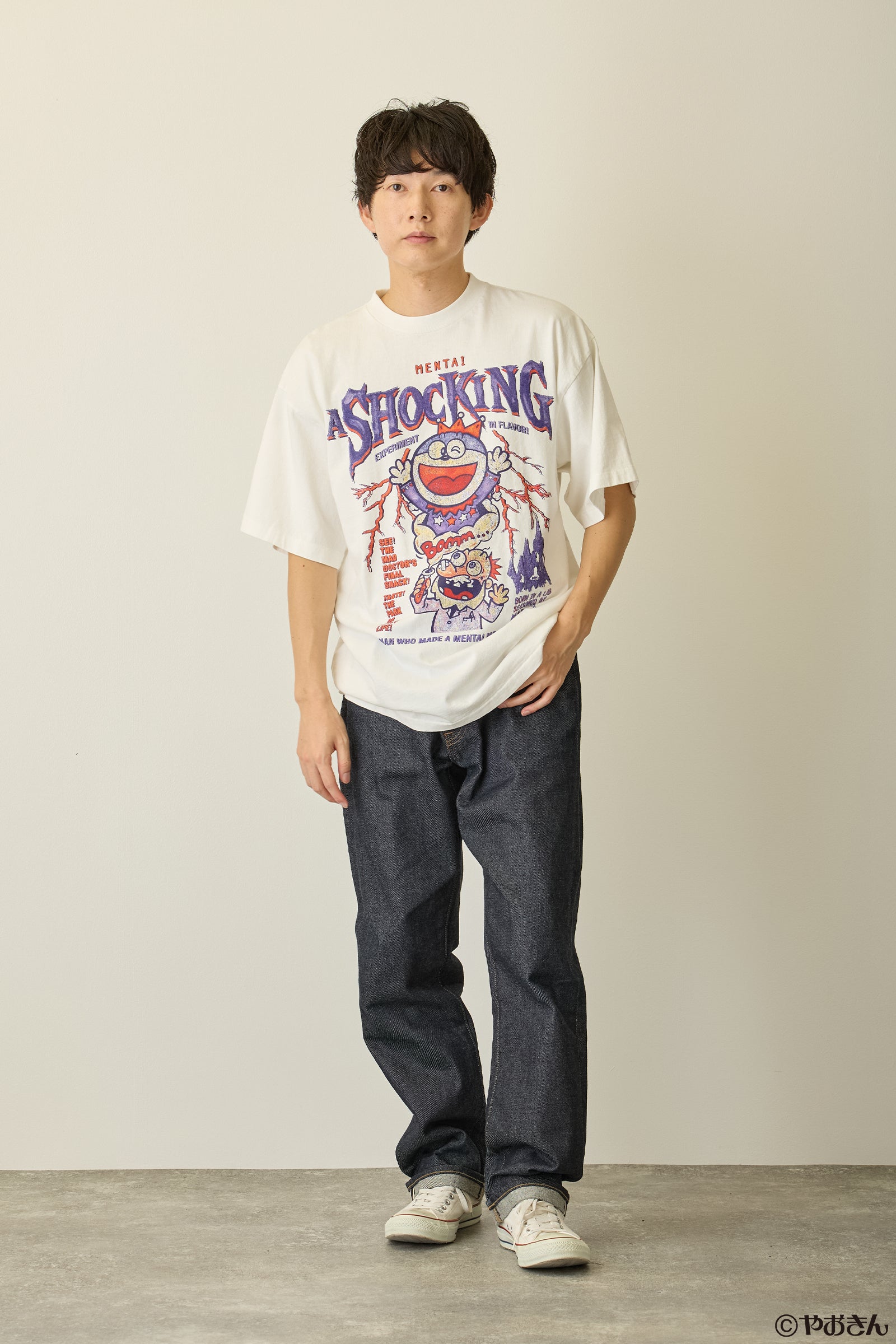 【先行販売】うまい棒 Tシャツ めんたい ホワイト