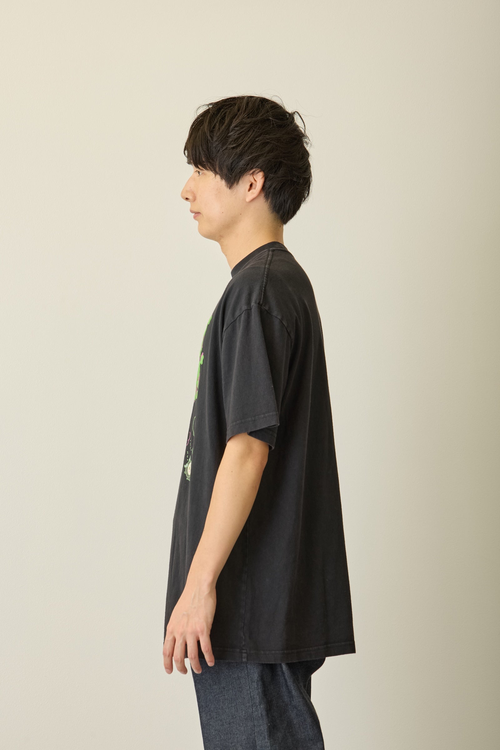 【先行販売】ちいかわ 発泡プリントTシャツ BAPHOMET GOURMET ブラック