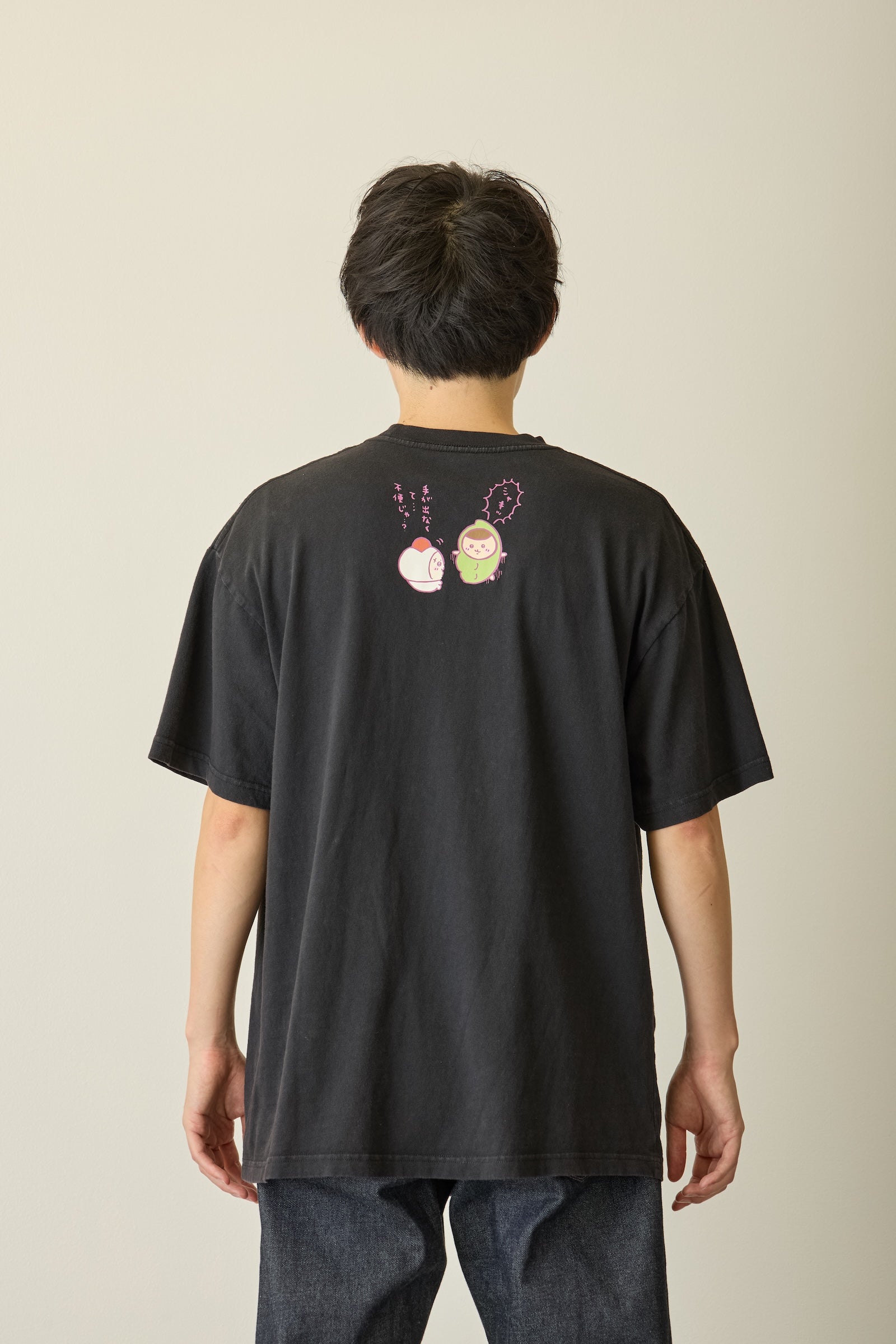 【先行販売】ちいかわ 発泡プリントTシャツ BAPHOMET GOURMET ブラック