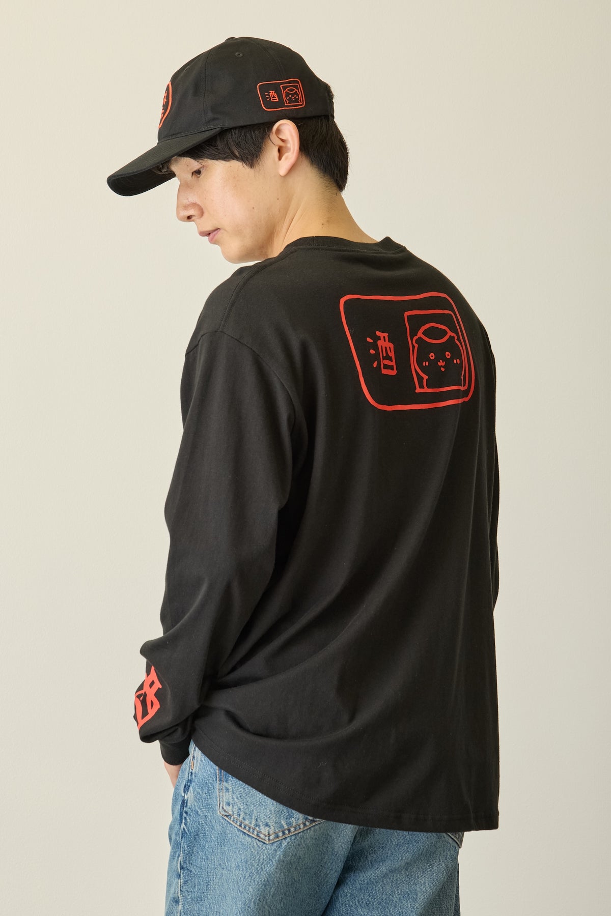 ちいかわ 長袖Tシャツ 禁酒くりまんじゅう ブラック