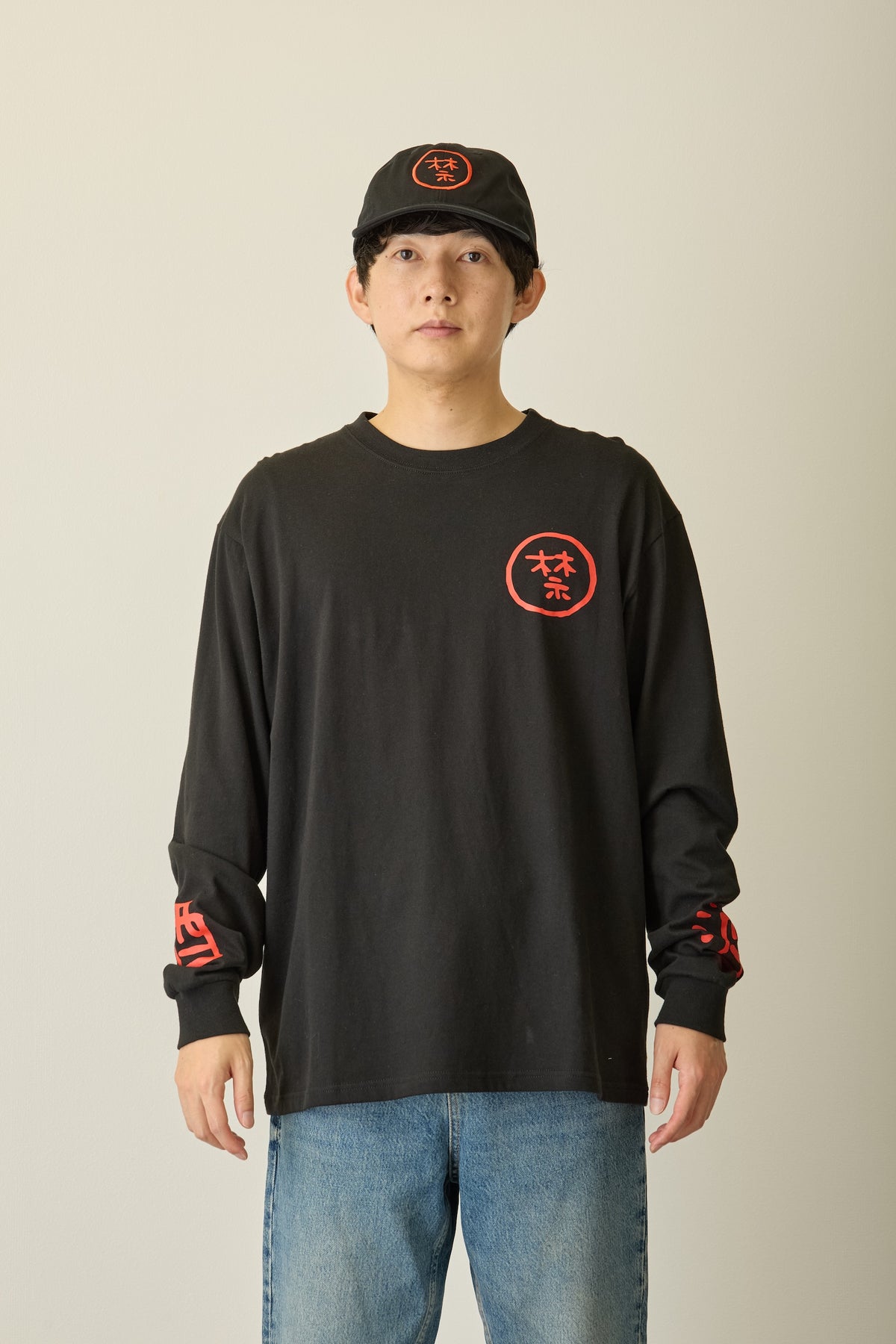 ちいかわ 長袖Tシャツ 禁酒くりまんじゅう ブラック