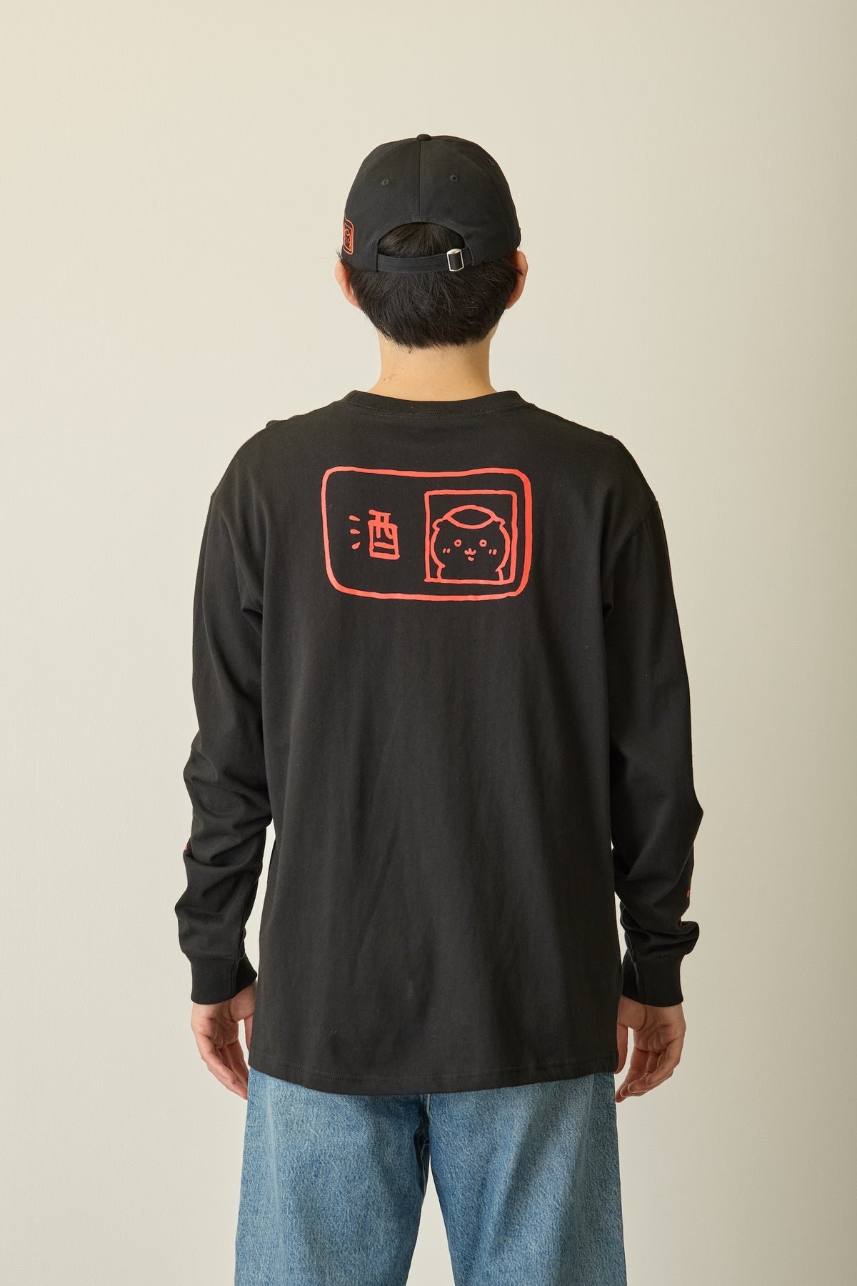ちいかわ 長袖Tシャツ 禁酒くりまんじゅう ブラック