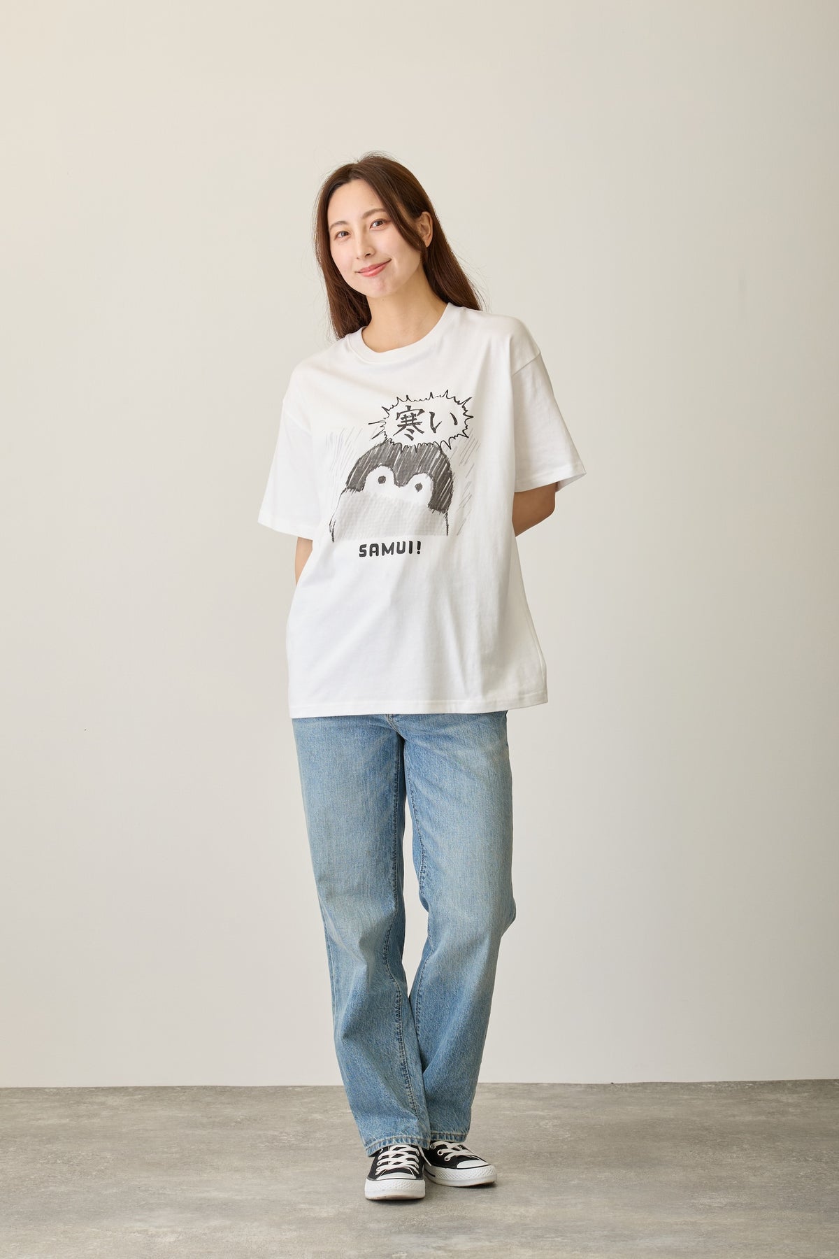 コウペンちゃん Tシャツ 寒い ホワイト