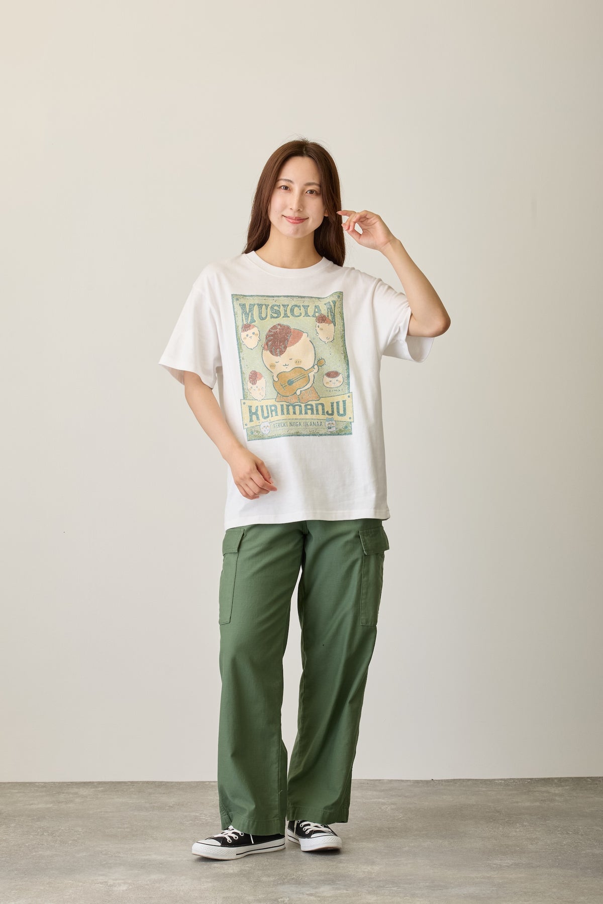 ちいかわ Tシャツ MUSICIAN（くりまんじゅう） ホワイト