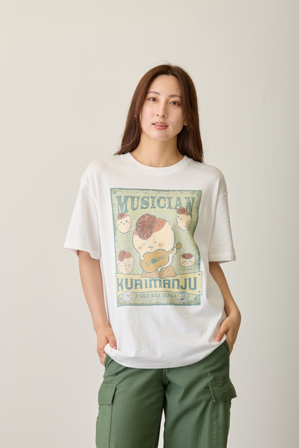 ちいかわ Tシャツ MUSICIAN（くりまんじゅう） ホワイト