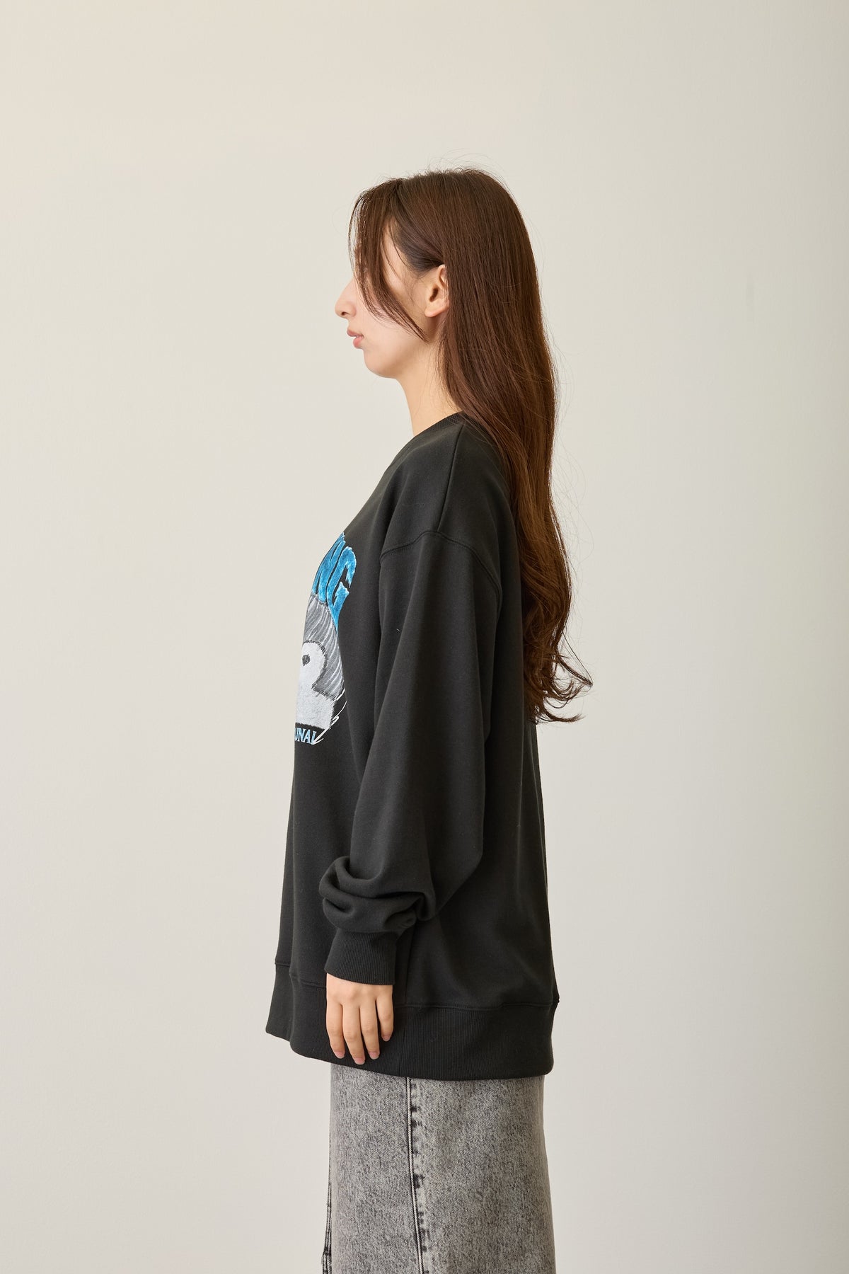 コウペンちゃん スウェットシャツ 寒い ブラック