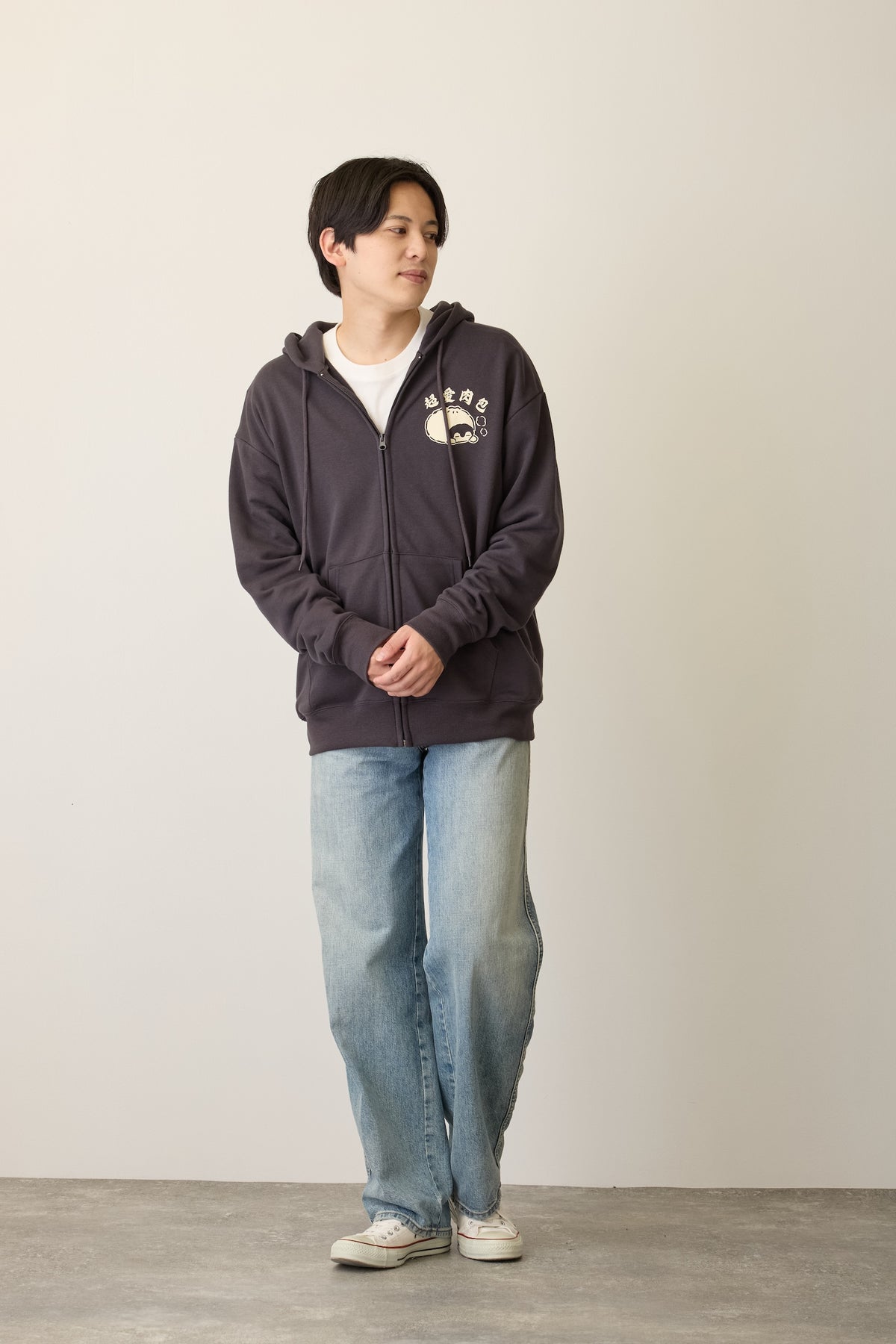 コウペンちゃん ZIPパーカー 肉まん大好き！ スミクロ