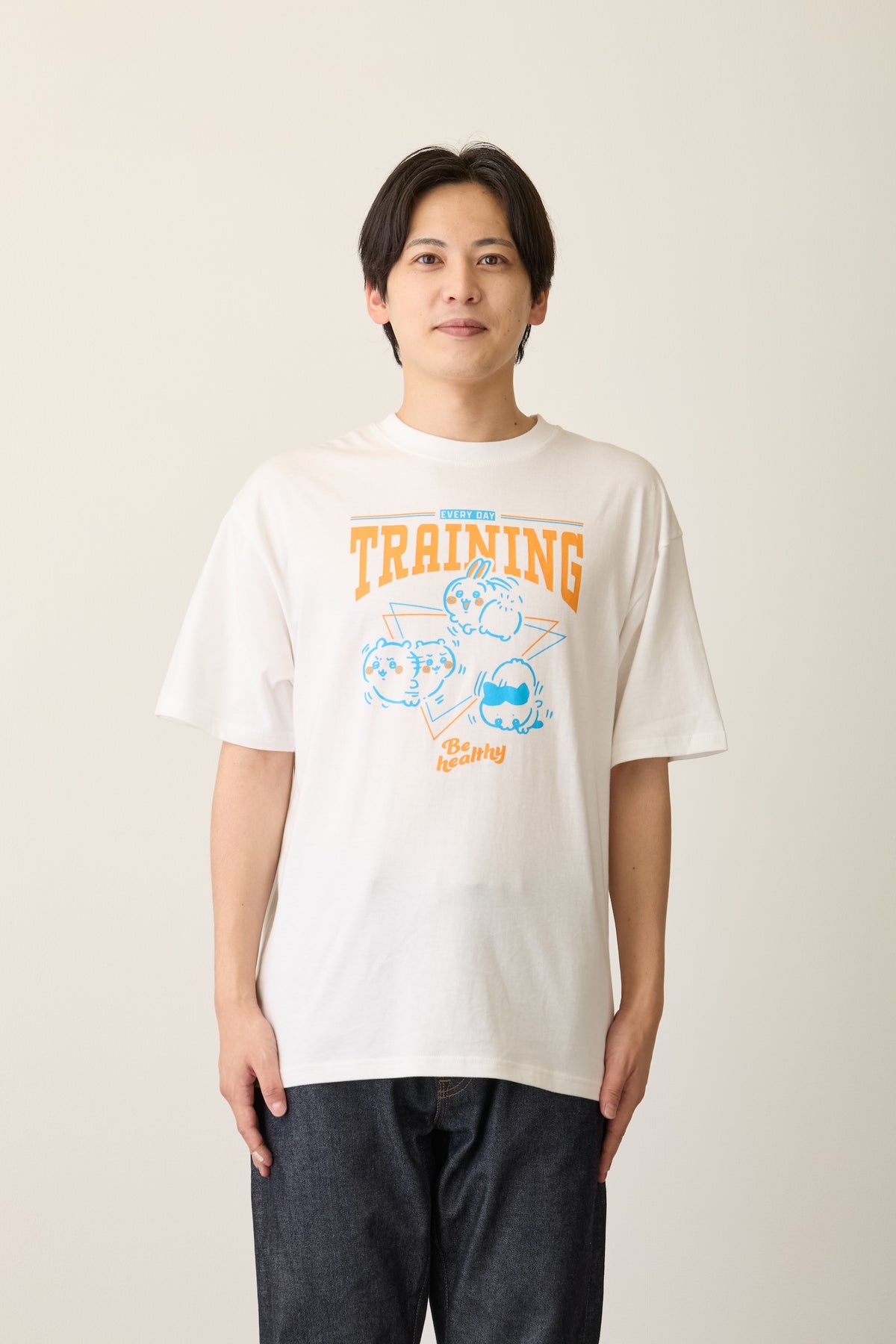ちいかわ Tシャツ TRAINING（トリオ） ホワイト