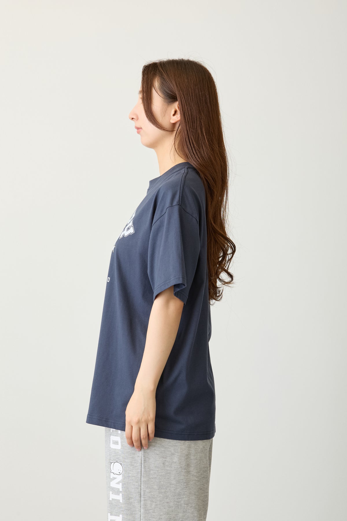 ナガノキャラクターズ Tシャツ SLEEPY（くま） ネイビー