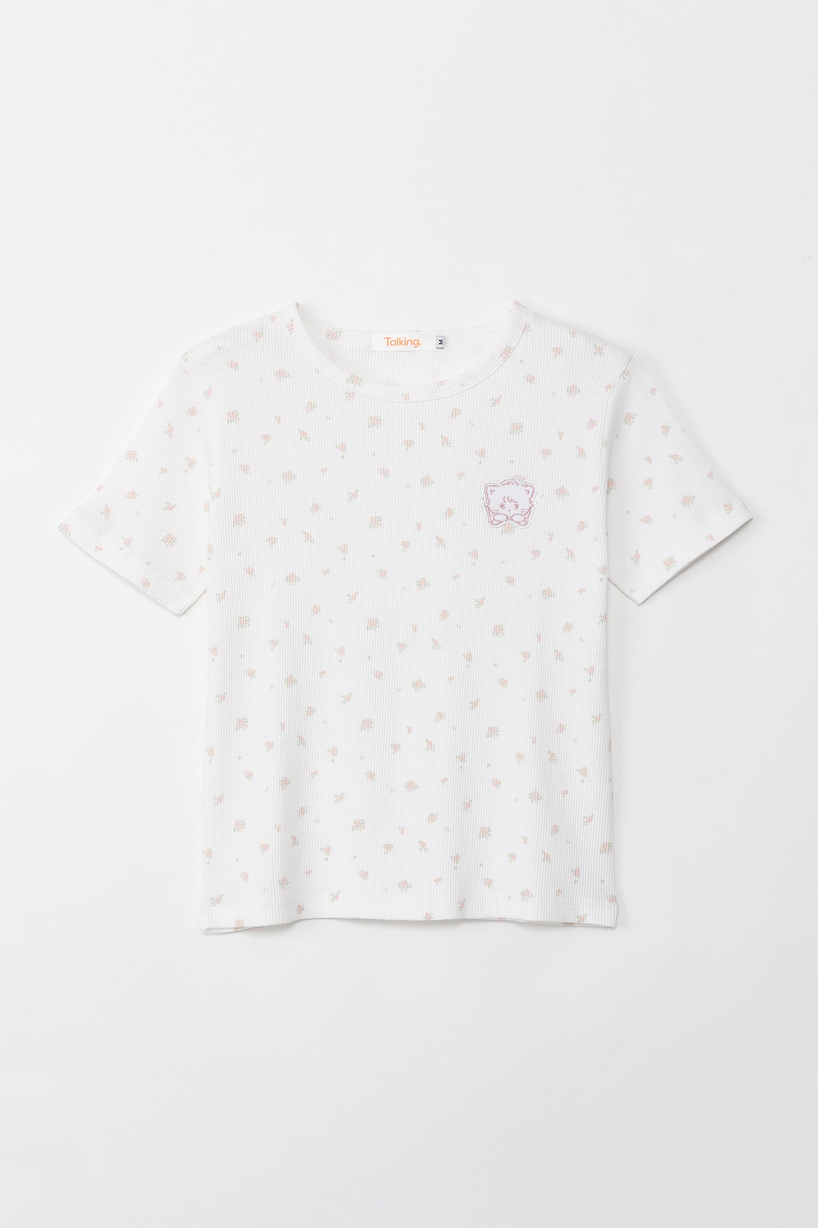 Lil ala mode  Tシャツ フラワー ムース ホワイト