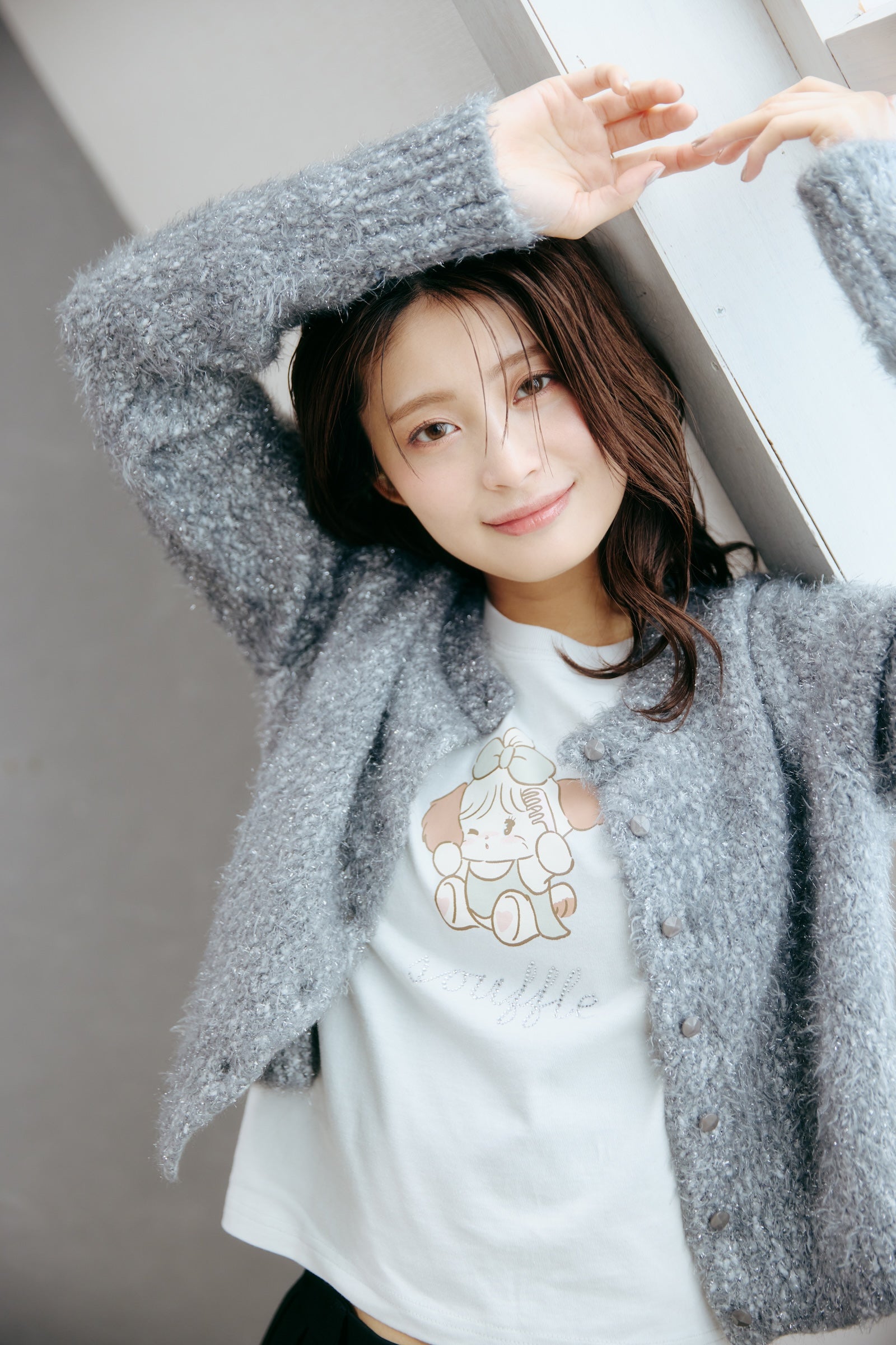 【2BUY10%OFF対象商品】Lil ala mode Tシャツ スフレ ナチュラル