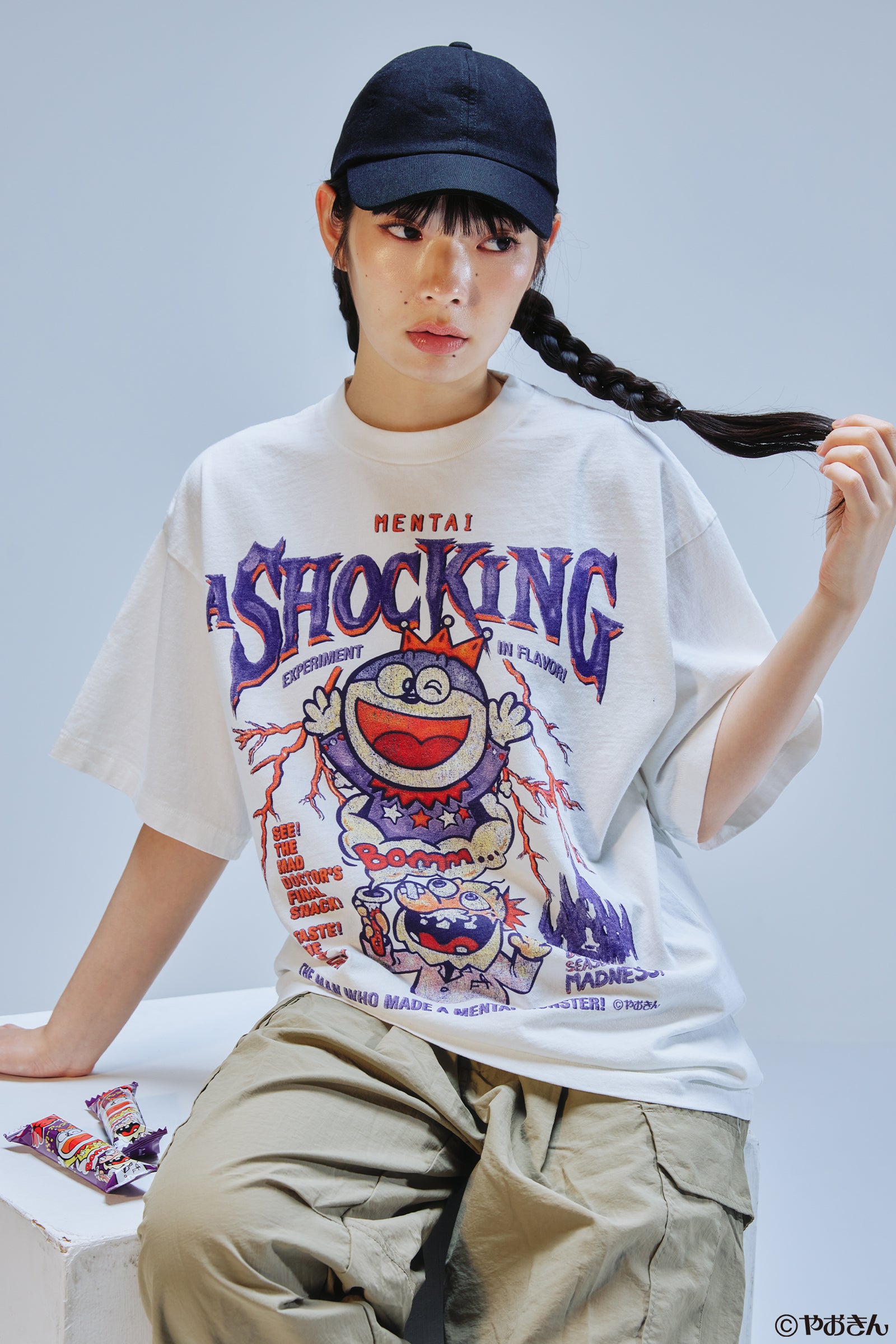 【先行販売】うまい棒 Tシャツ めんたい ホワイト