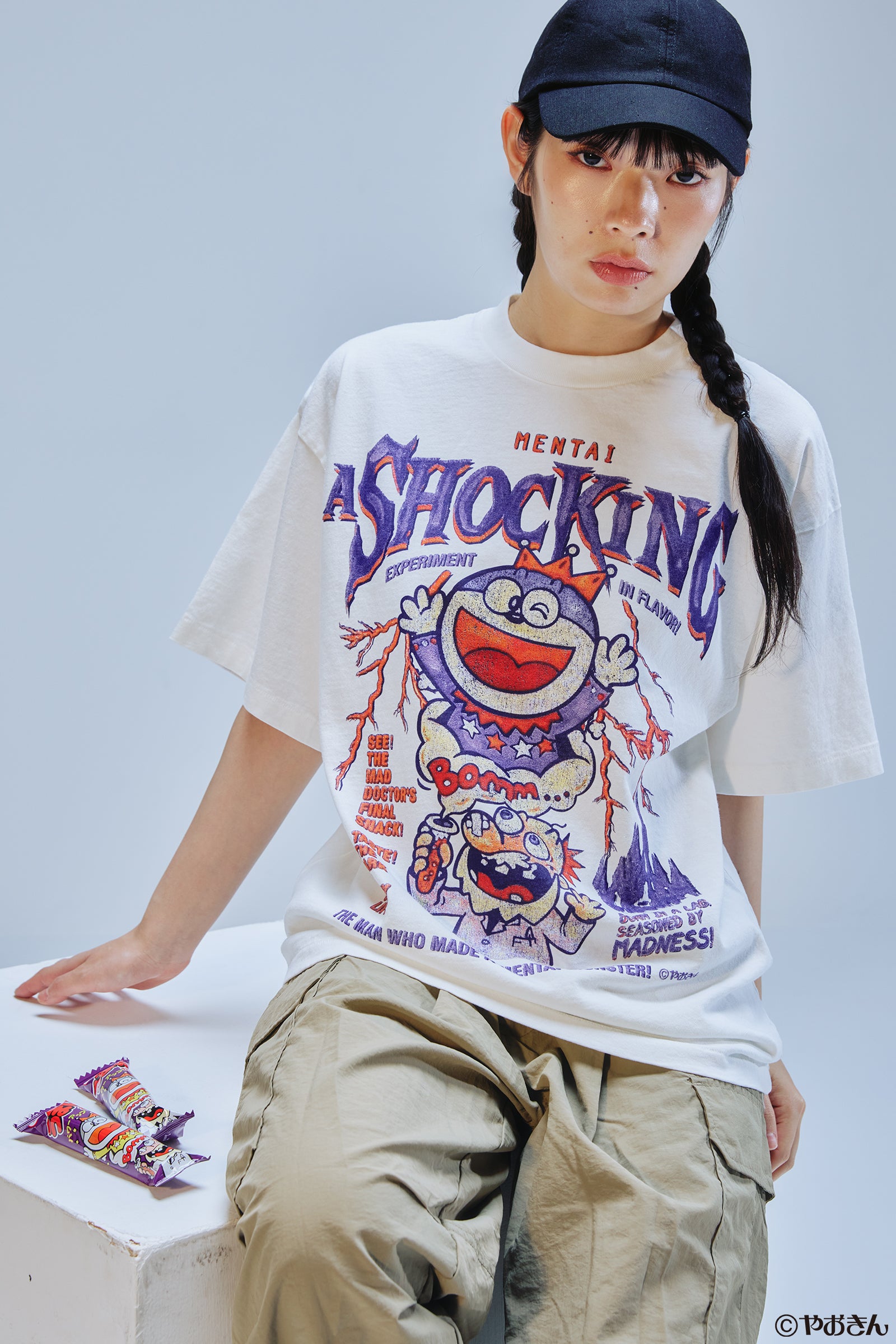 【先行販売】うまい棒 Tシャツ めんたい ホワイト
