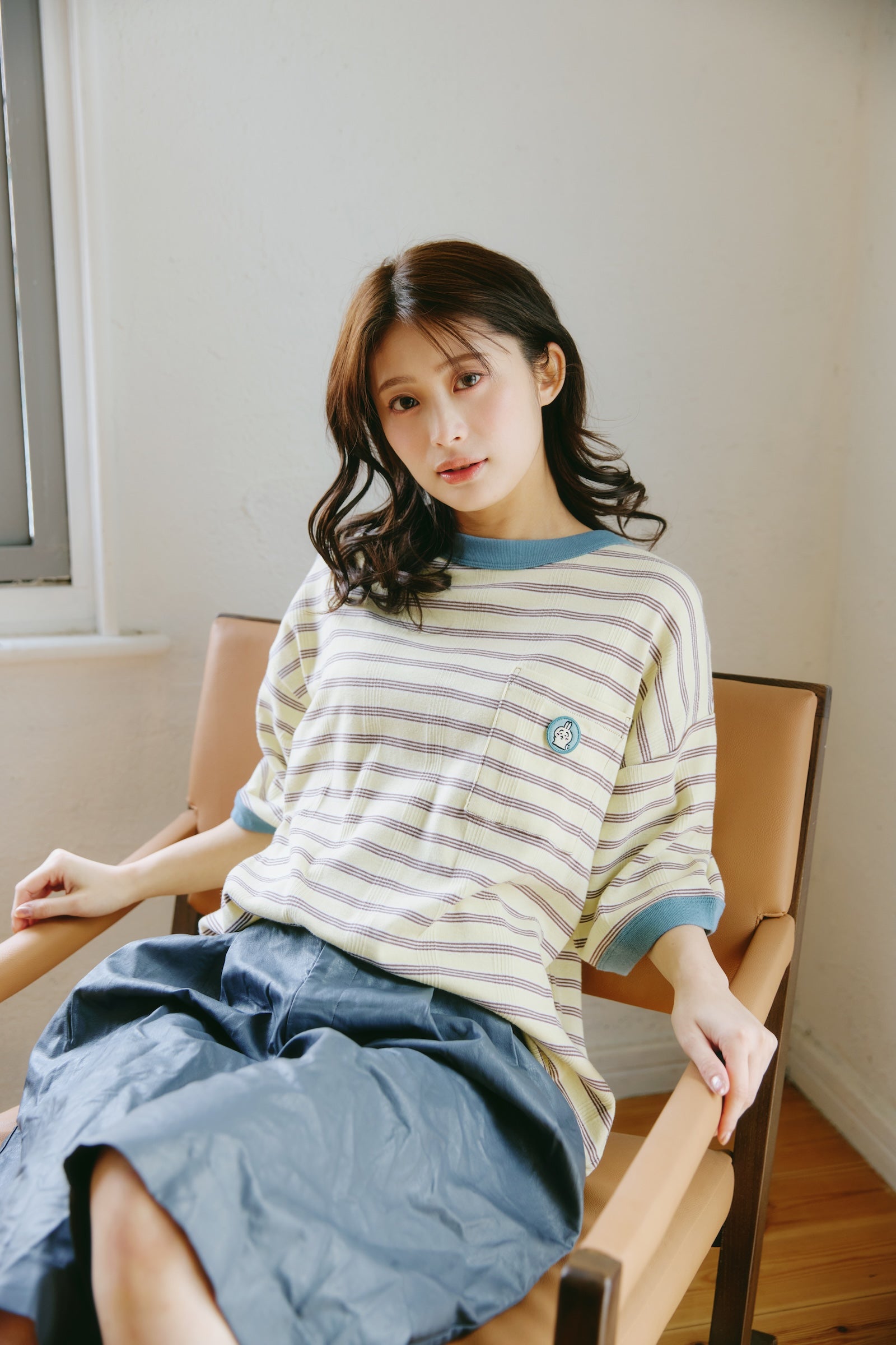 ちいかわ ビッグシルエットポケットTシャツ Robert P.Miller×Talking うさぎ BANANA