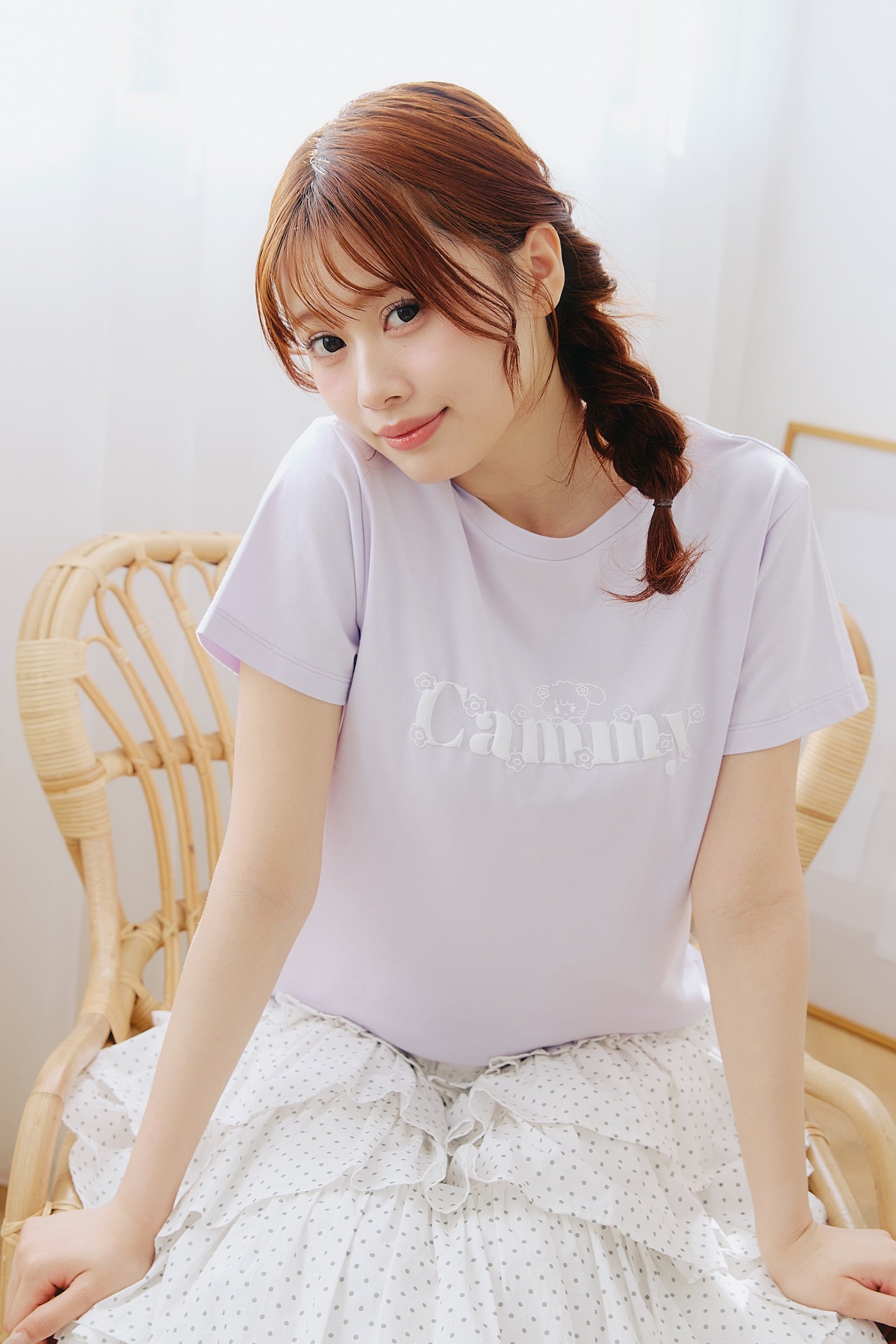 Lil ala mode  Tシャツ Bloom キャミー ラベンダー