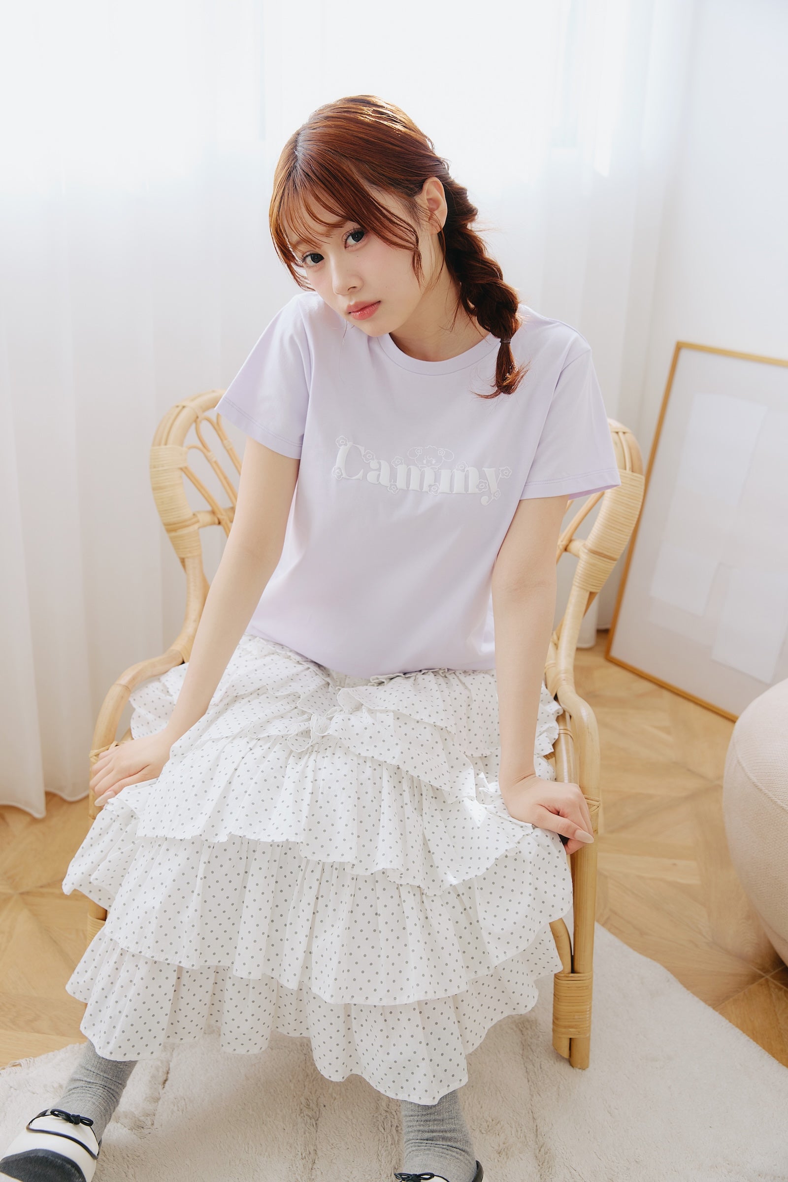 Lil ala mode  Tシャツ Bloom キャミー ラベンダー