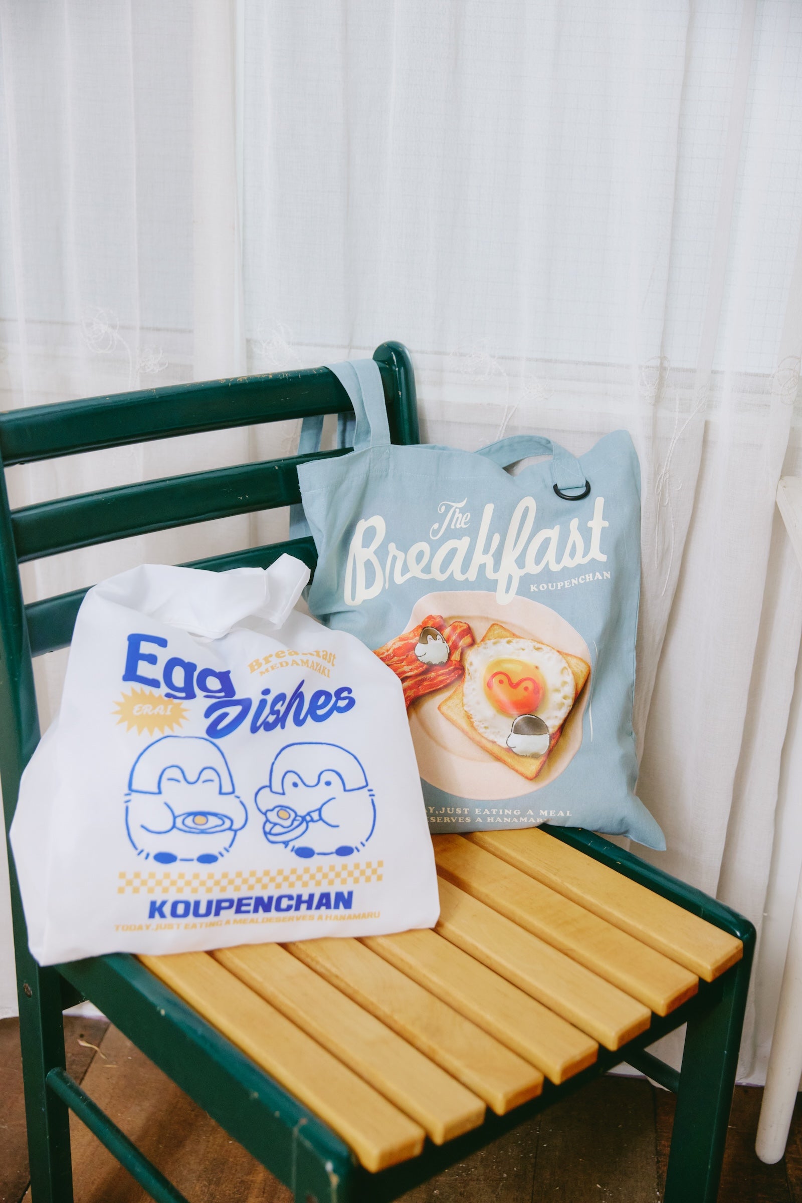 コウペンちゃん エコバッグ Egg dishes ホワイト ONE
