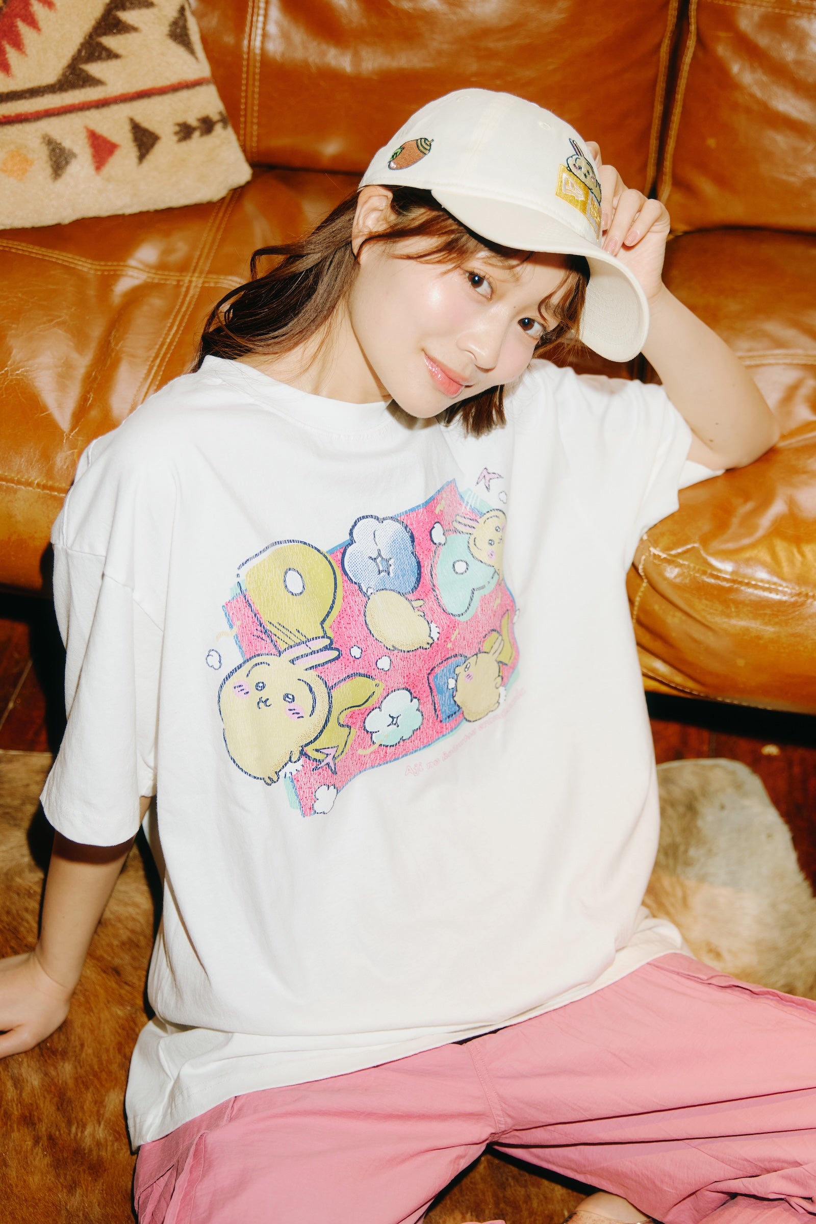 ちいかわ Tシャツ POPCORN オフ