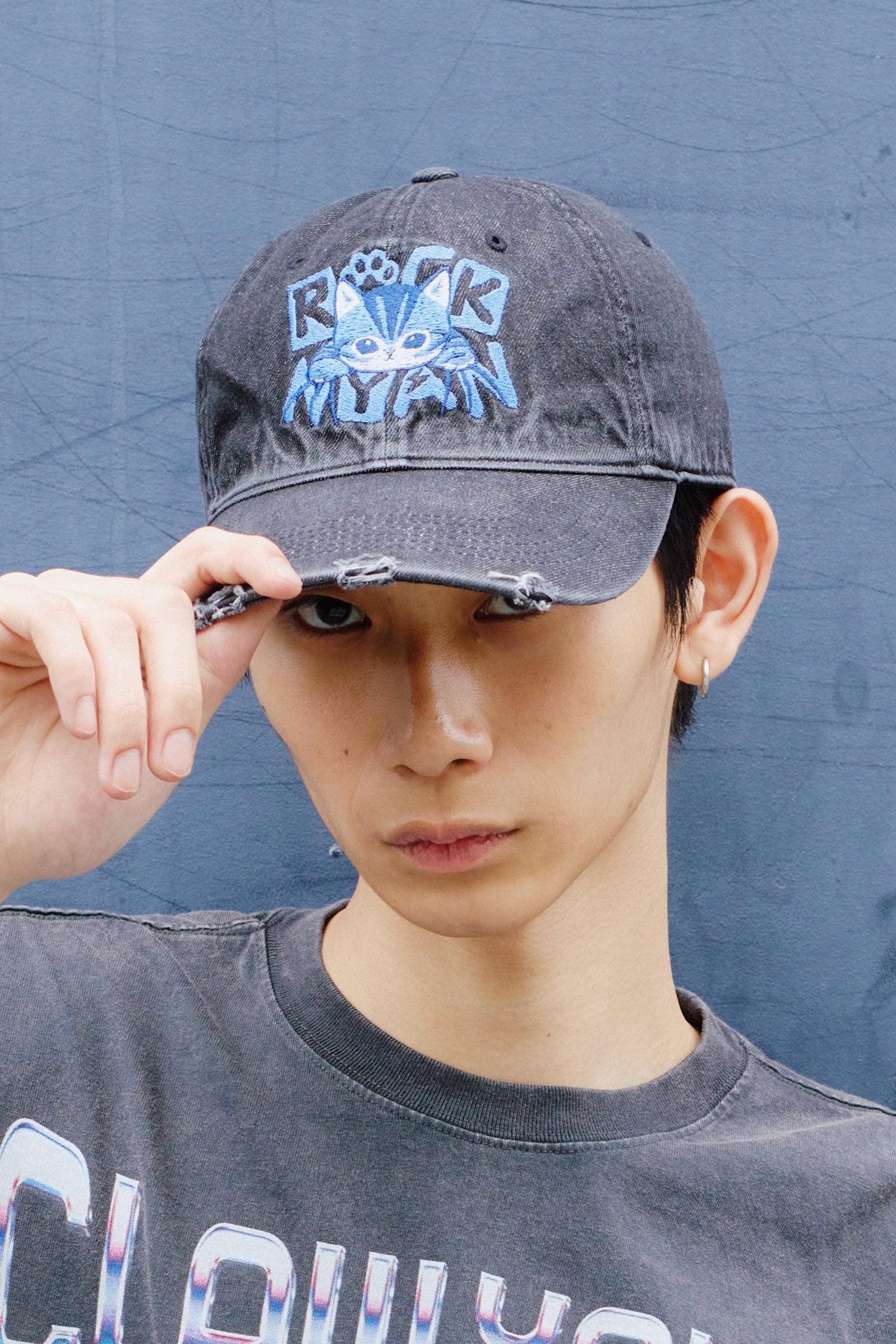 mofusand  キャップ ROCKNYAN ブラック