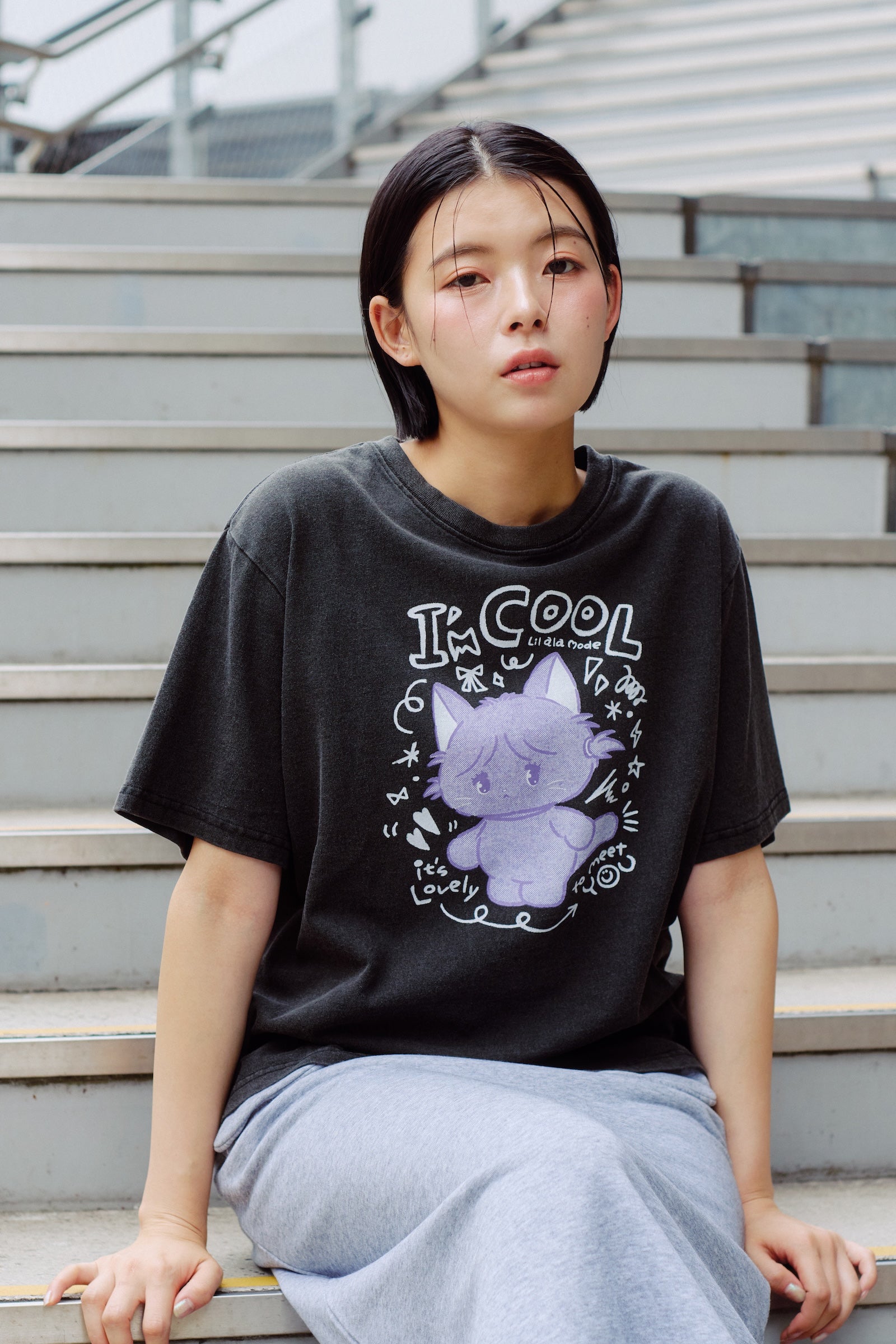 Lil ala mode Tシャツ I'm COOL ブラック