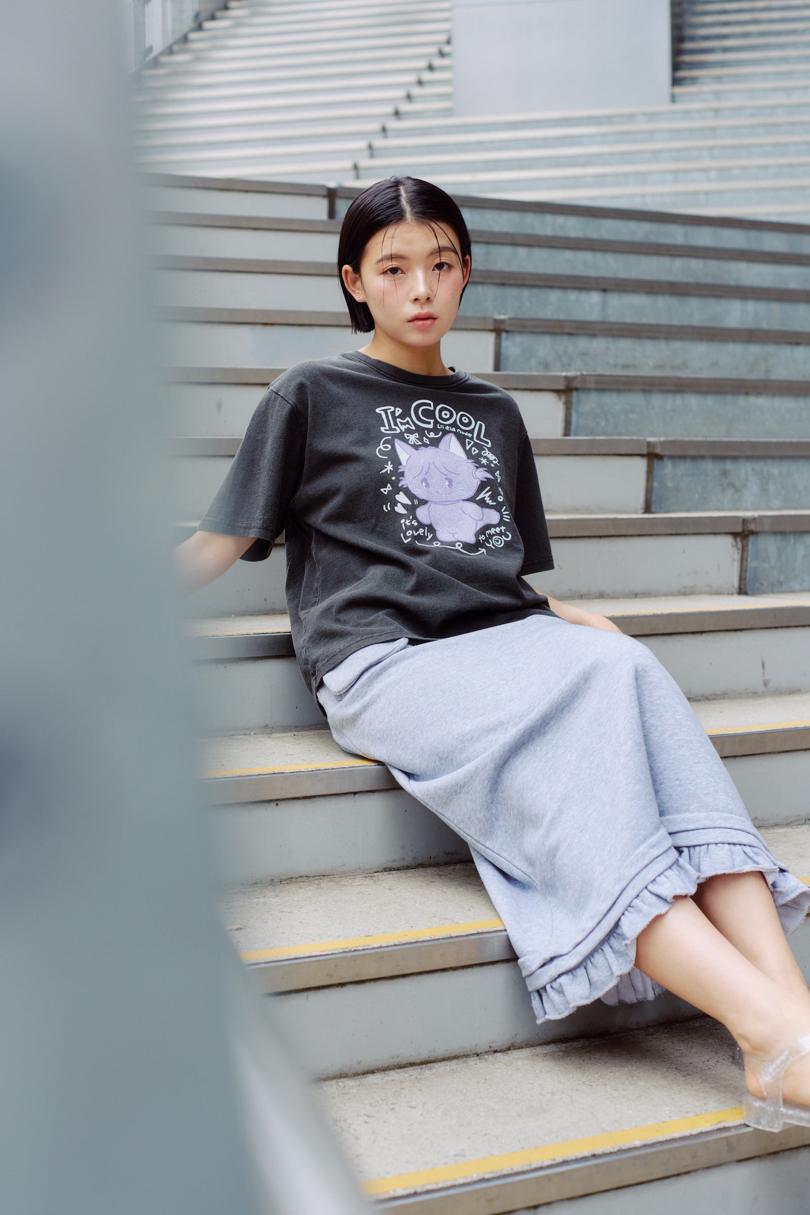Lil ala mode Tシャツ I'm COOL ブラック