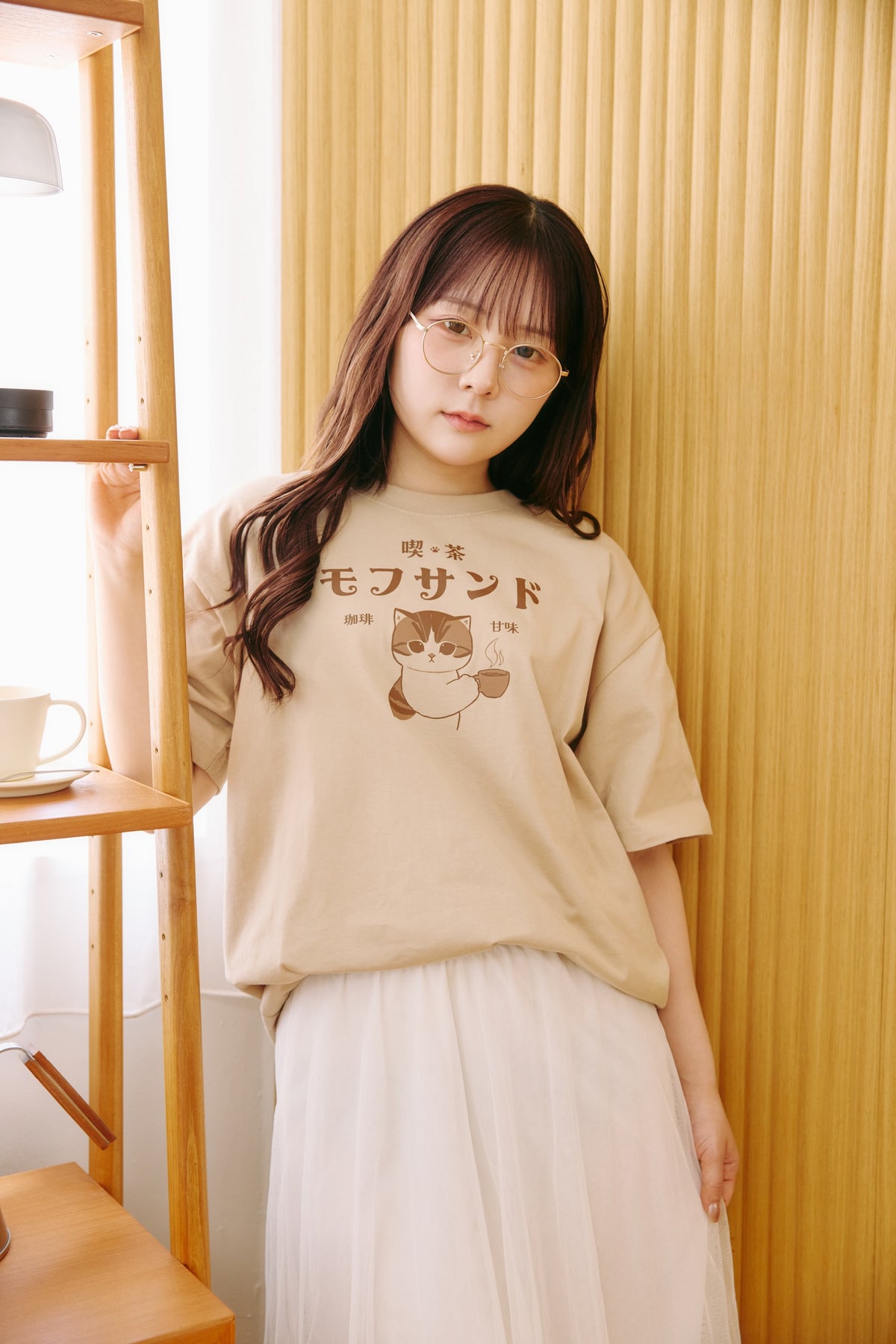 mofusand  Tシャツ  喫茶モフサンド ナチュラル