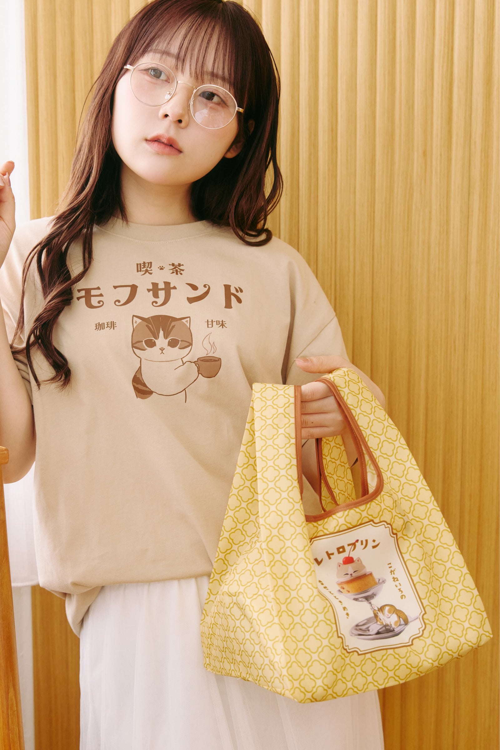 mofusand  エコバッグ レトロプリン イエロー ONE