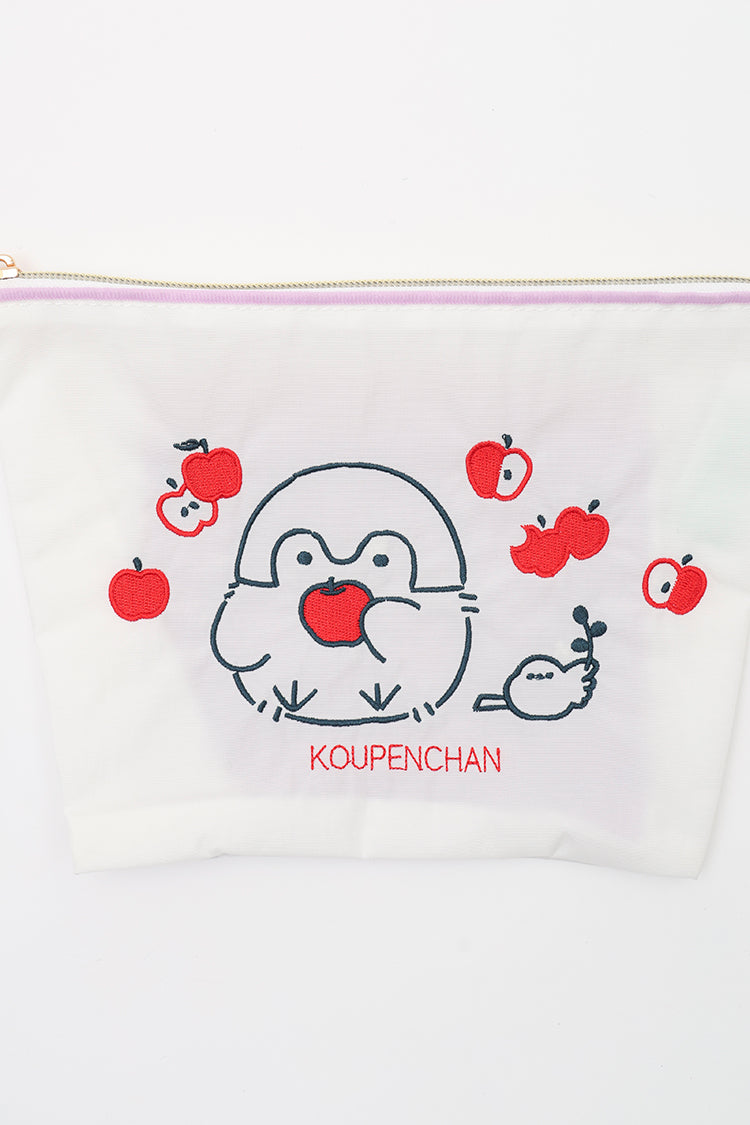 コウペンちゃん 刺繍ポーチ りんご ホワイトのページ