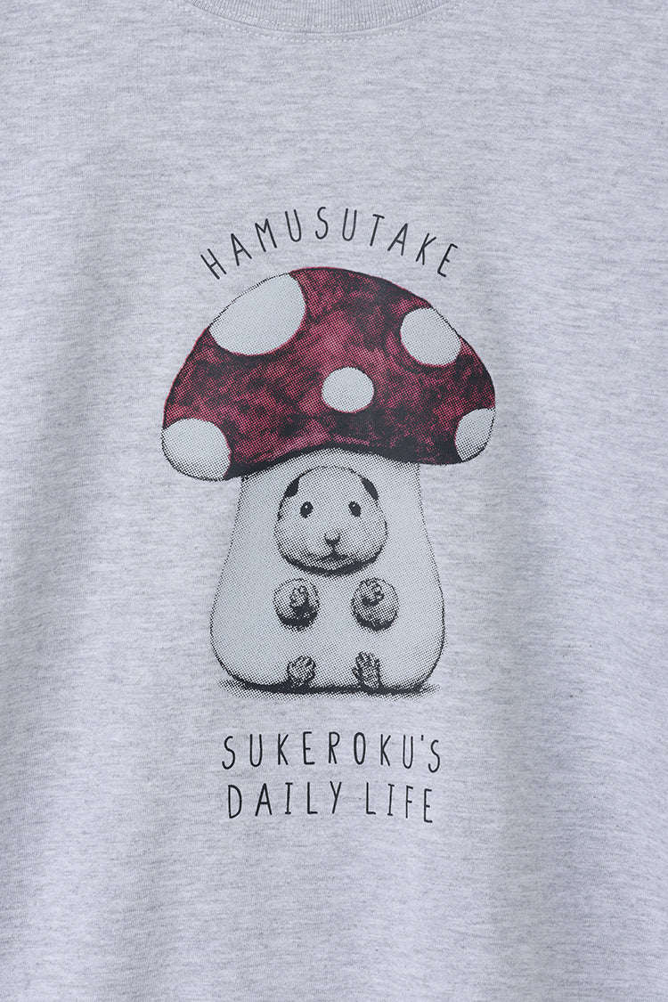 助六の日常 ロンT HAMUSUTAKE アッシュ