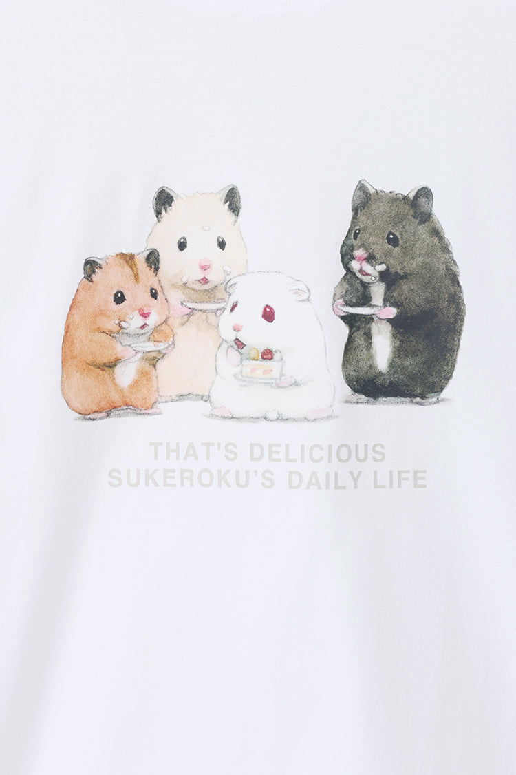 助六の日常 ロンT THAT'S DELICIOUS ホワイト