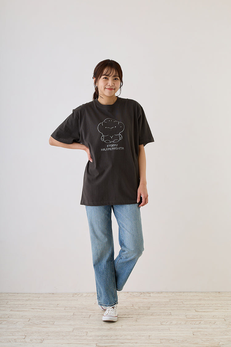 恐竜はじめました Tシャツ Hello！バブ スミ