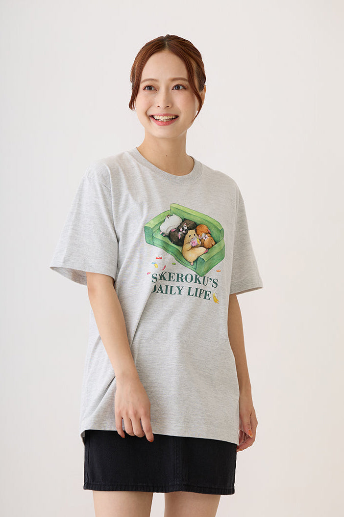 助六の日常 Tシャツ ぎゅうぎゅう アッシュ